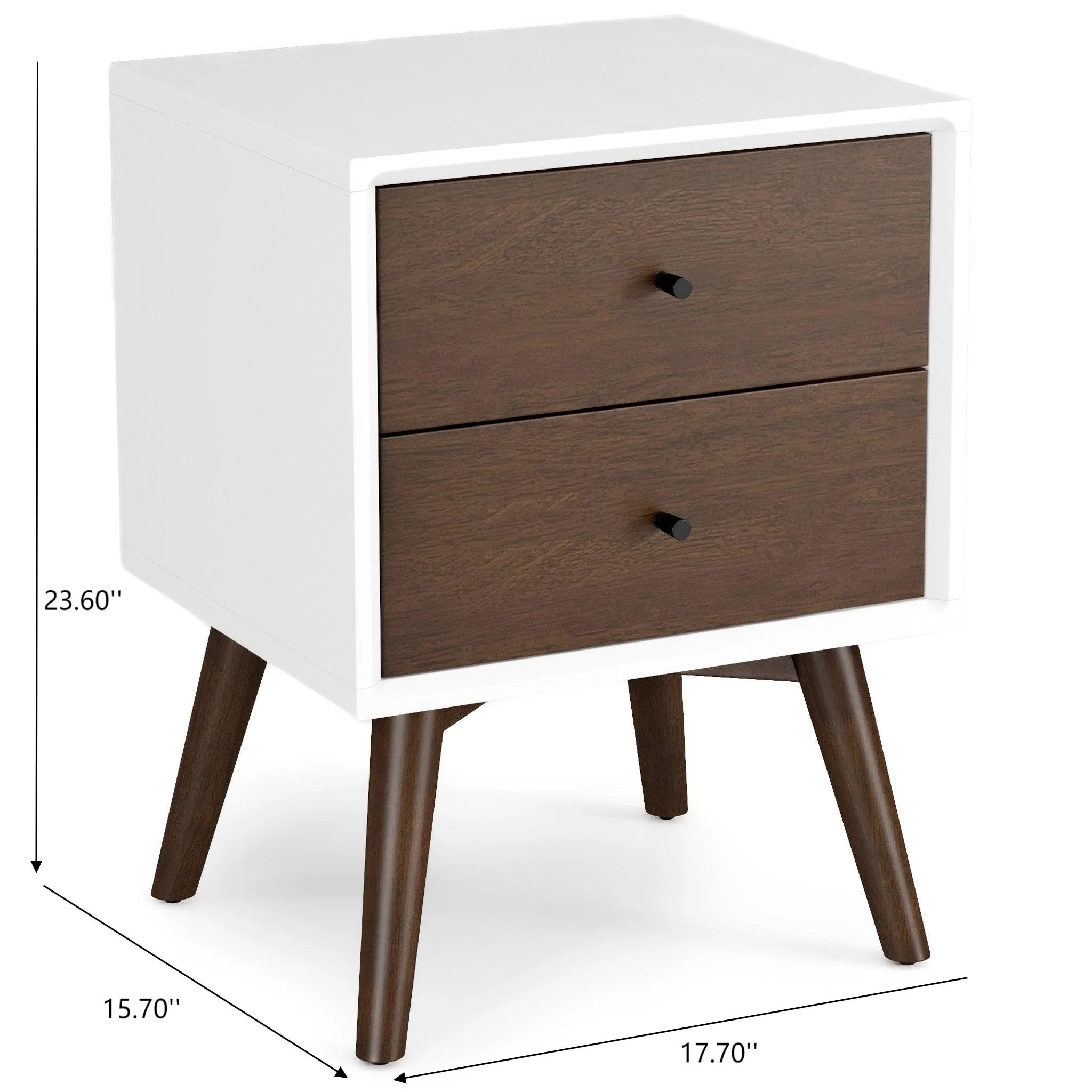 Caroline - Mid-Century Modern Style Night Stand 2 Drawer - Image 16