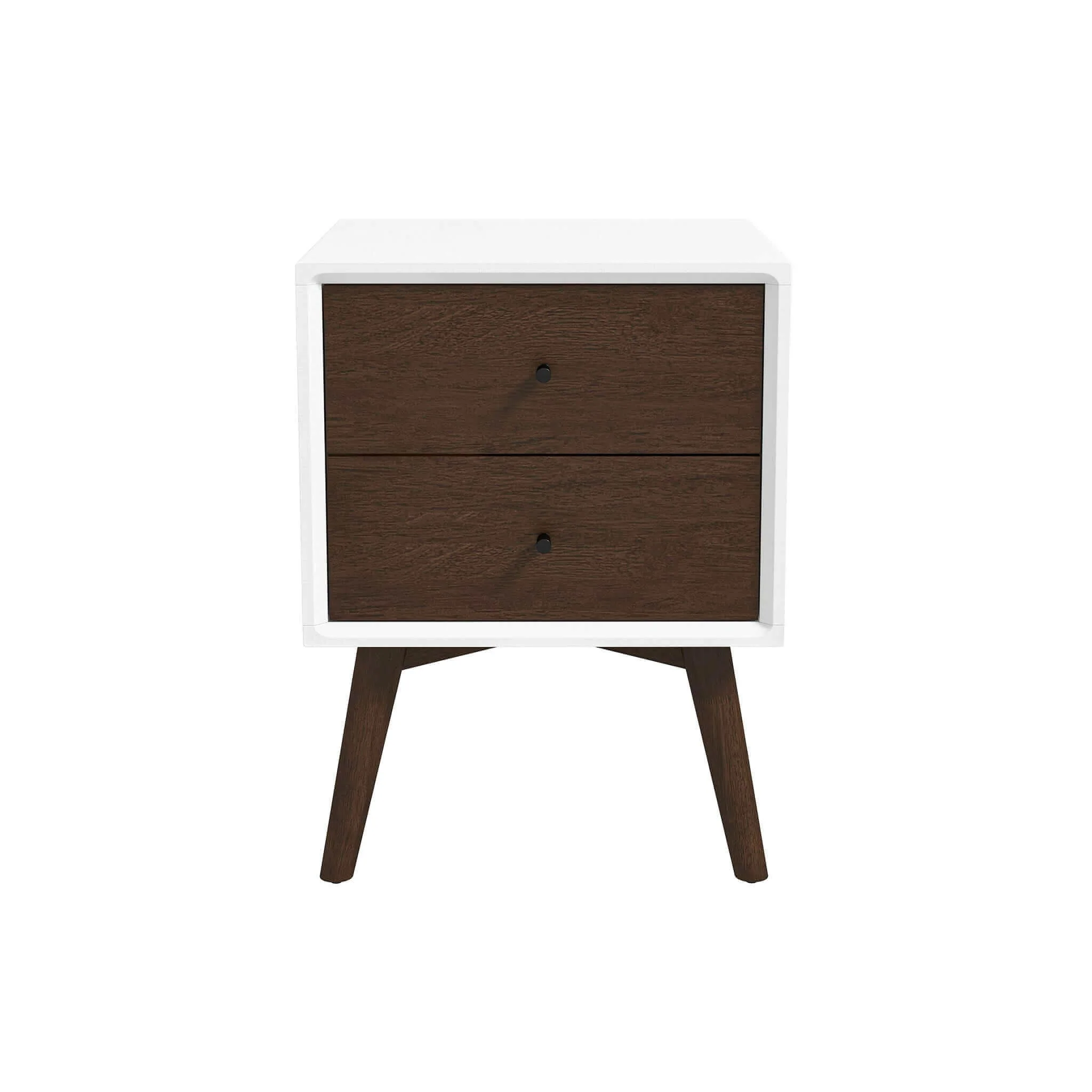 Caroline - Mid-Century Modern Style Night Stand 2 Drawer - Image 7
