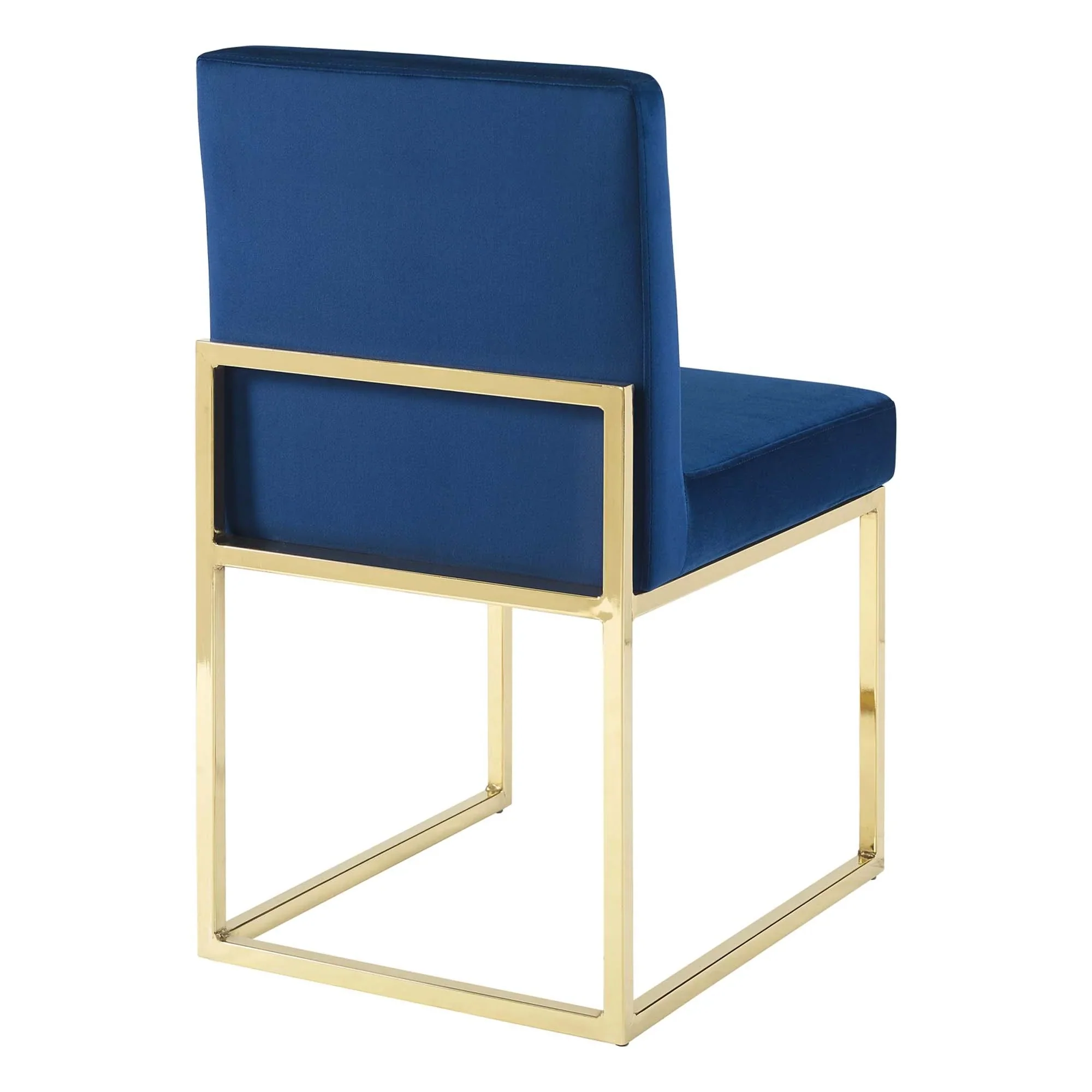 Set of 2 Channel Tufted Performance Velvet Sled Base Dining Chairs - Image 11