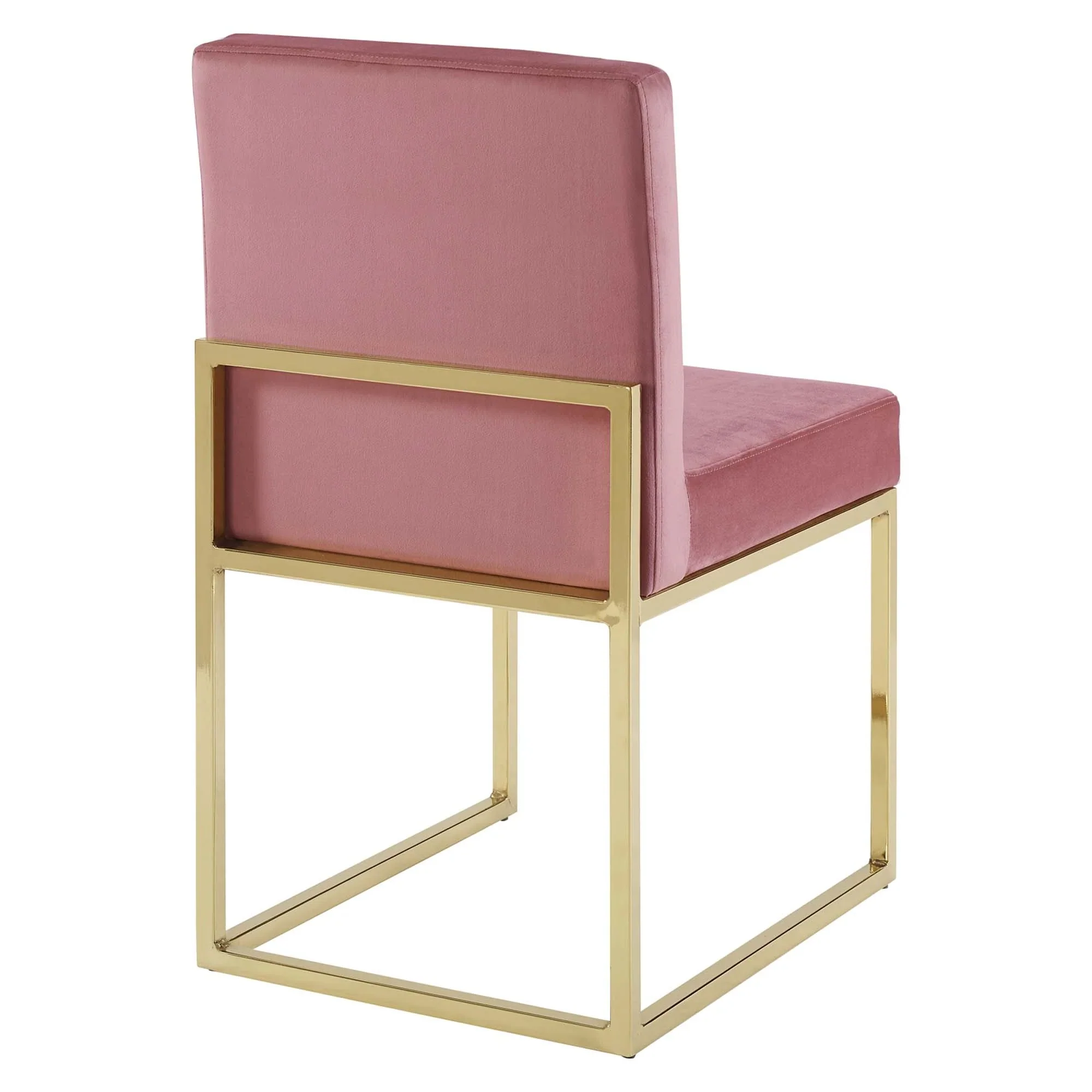Set of 2 Channel Tufted Performance Velvet Sled Base Dining Chairs - Image 5