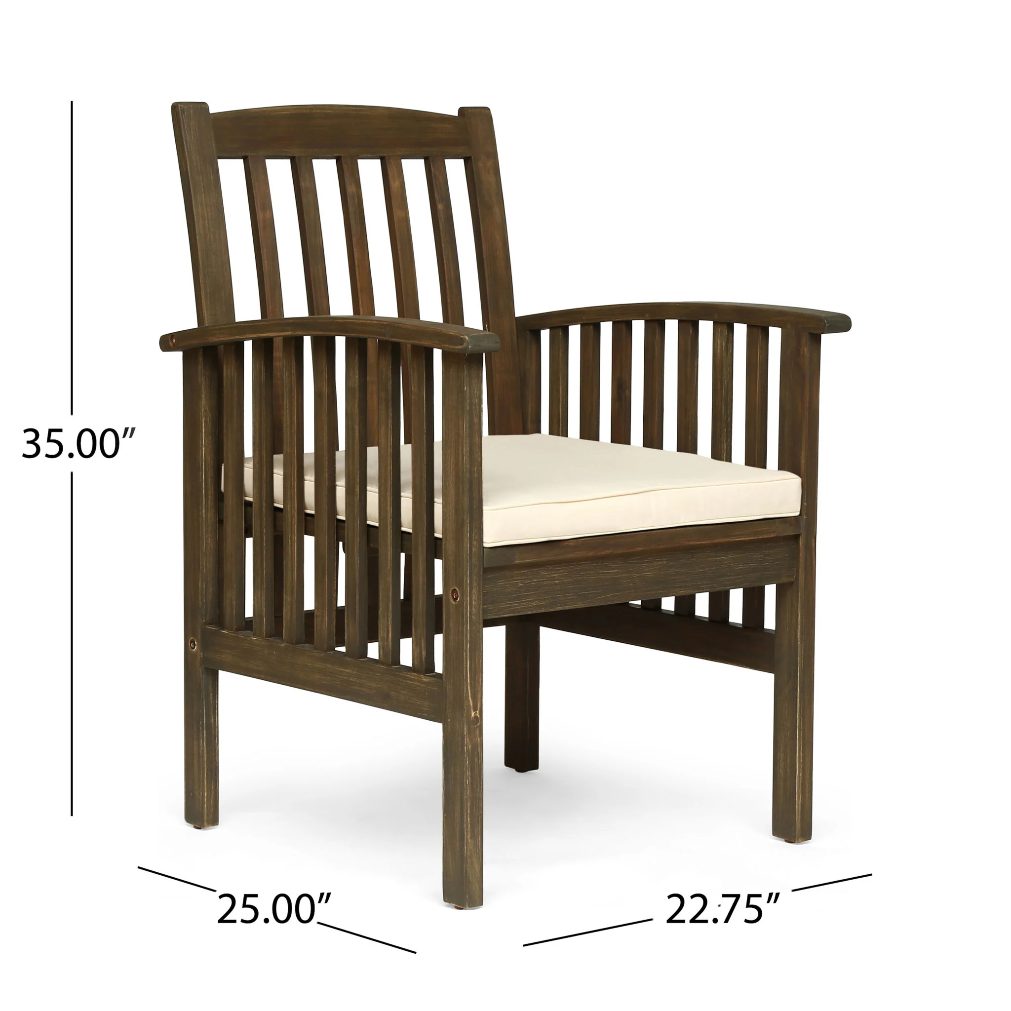 Casa - Acacia Dining Chair Set With Cushions, - Image 11