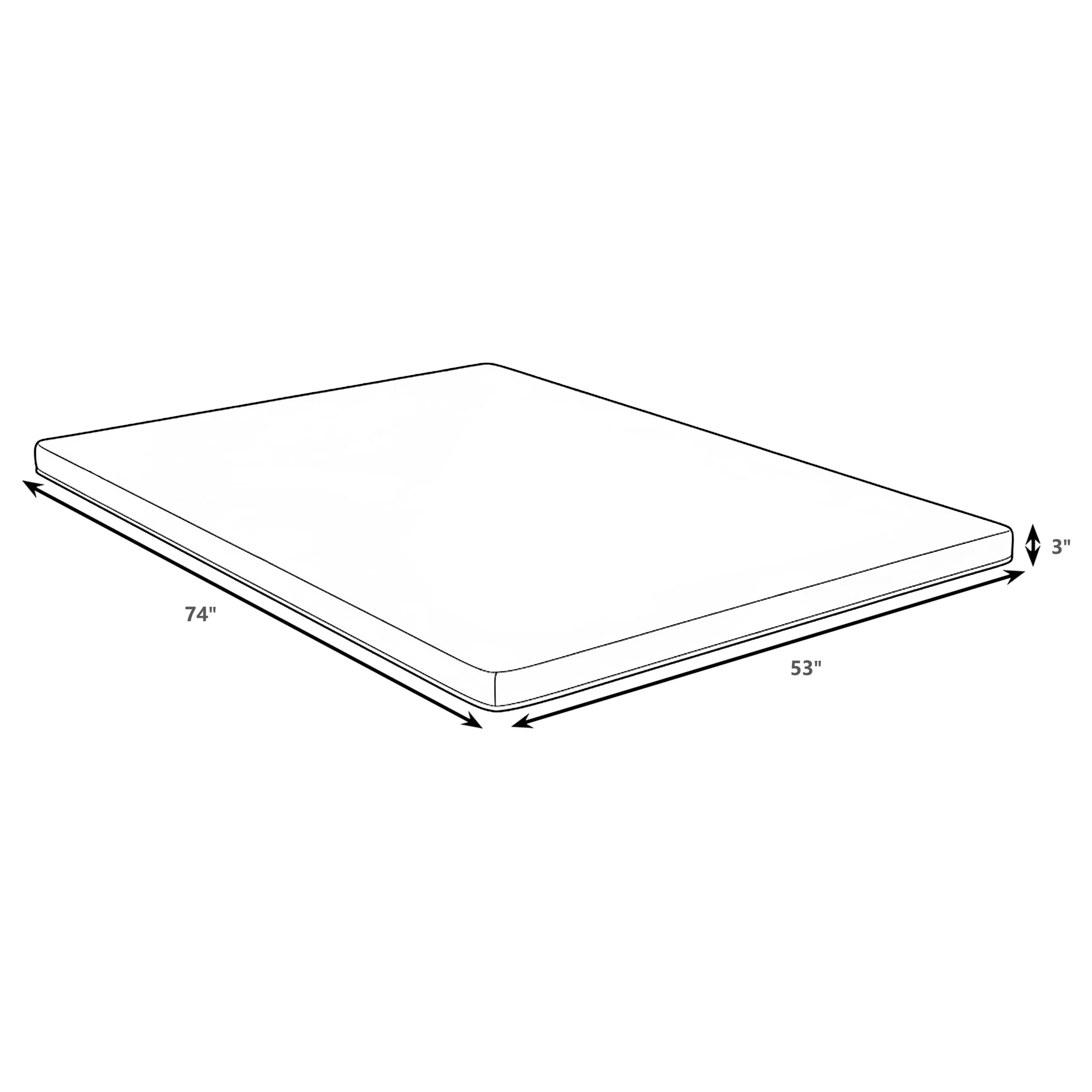 Cascade 3-Inch Full Cool Memory Foam Mattress Topper - Image 2