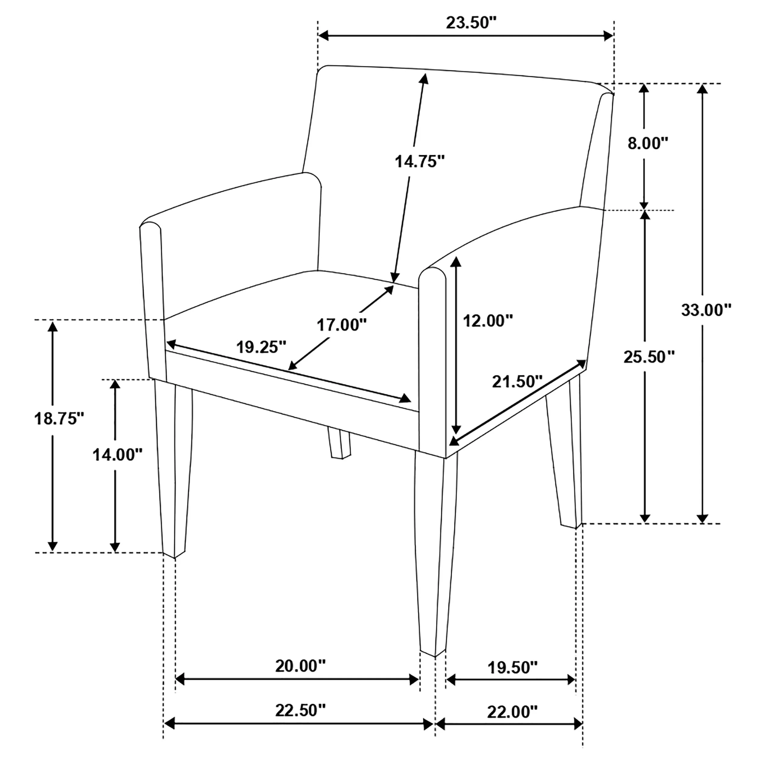 Catherine Upholstered Dining Arm Chair Grey (Set of 2) - Image 11