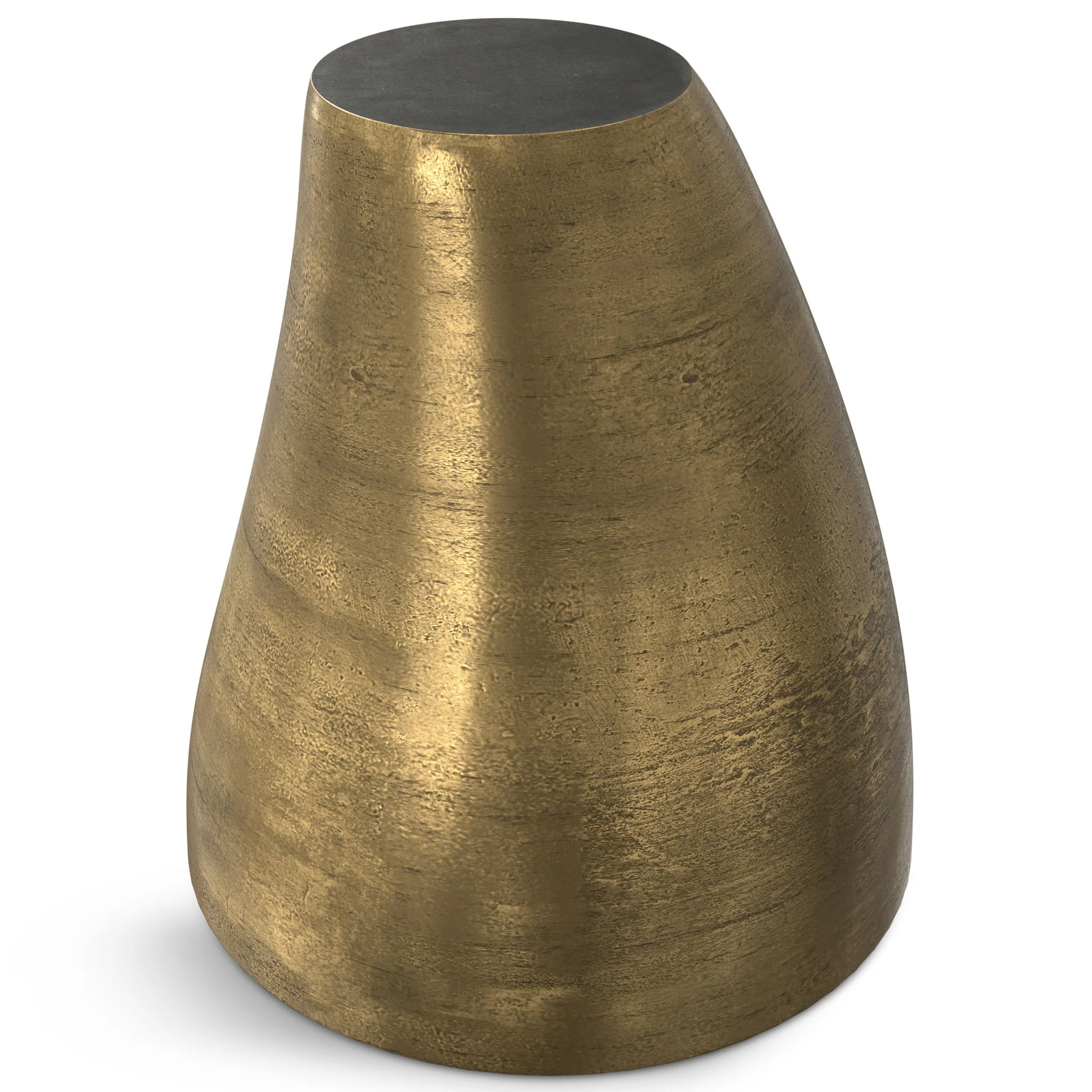 Cavan - Cast Aluminum Side Table - Antique Brass - Image 3