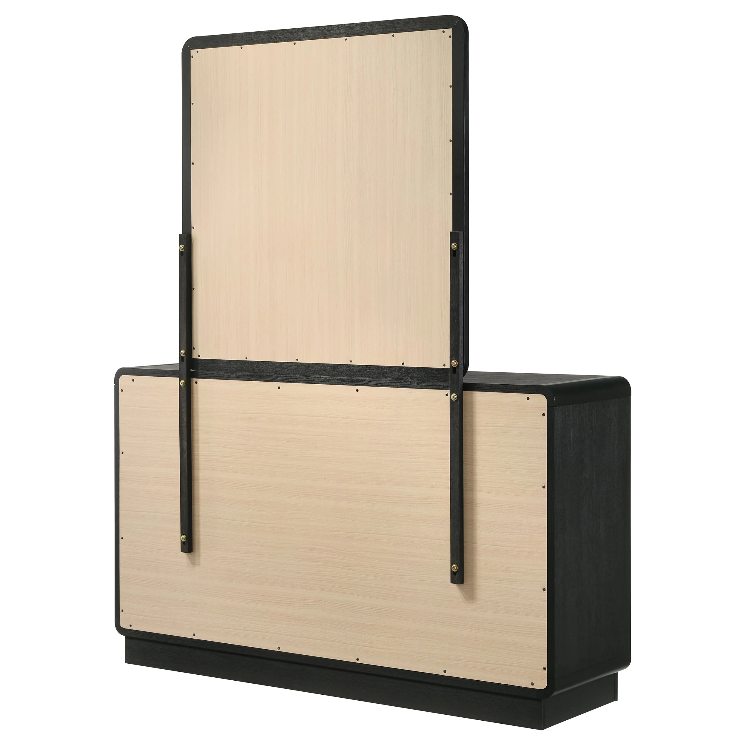 Cavelle 6-Drawer Dresser and Mirror in Black - Image 7