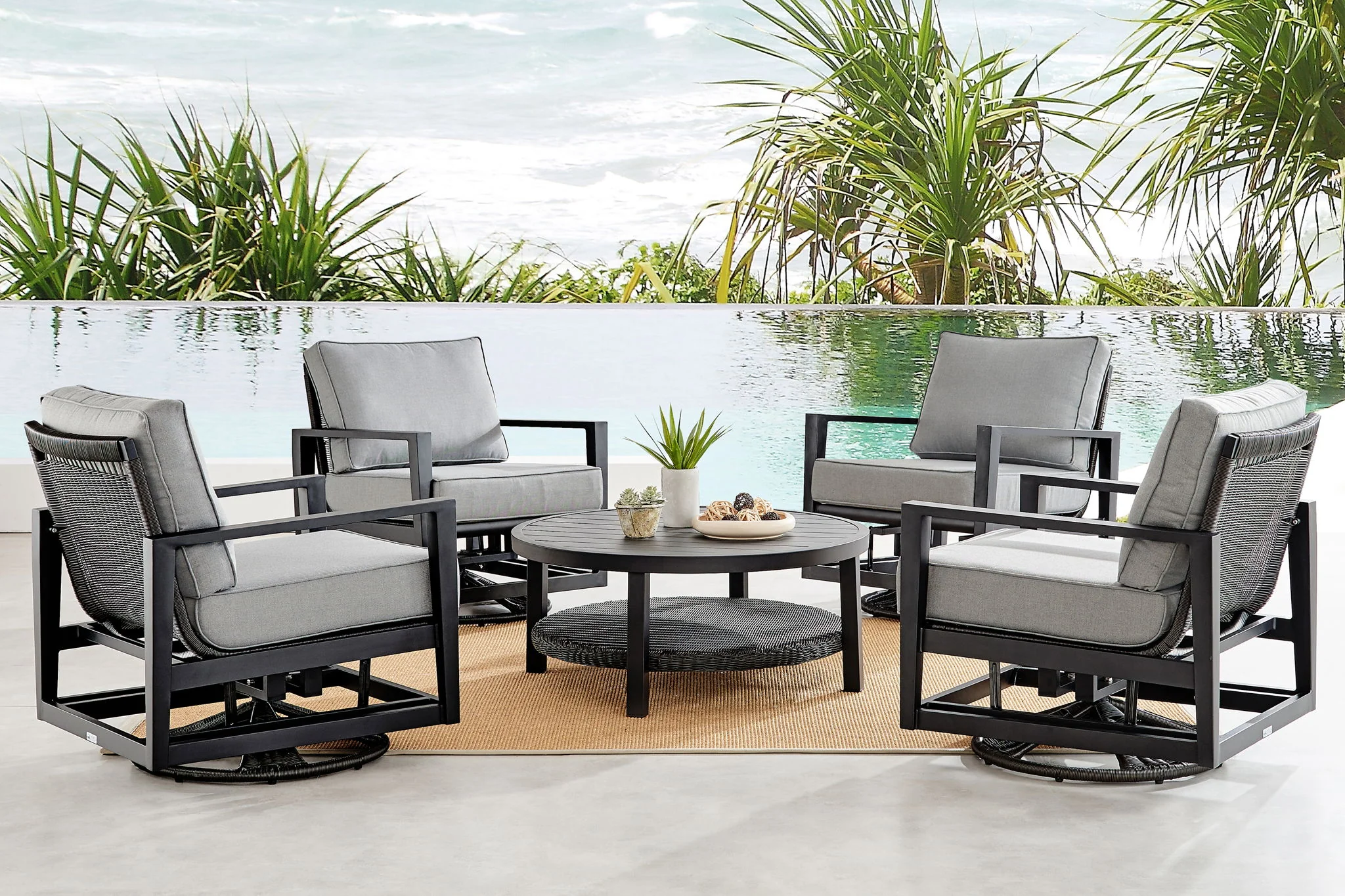 Cayman - Aluminum Outdoor Seating Set With Cushion - Image 11