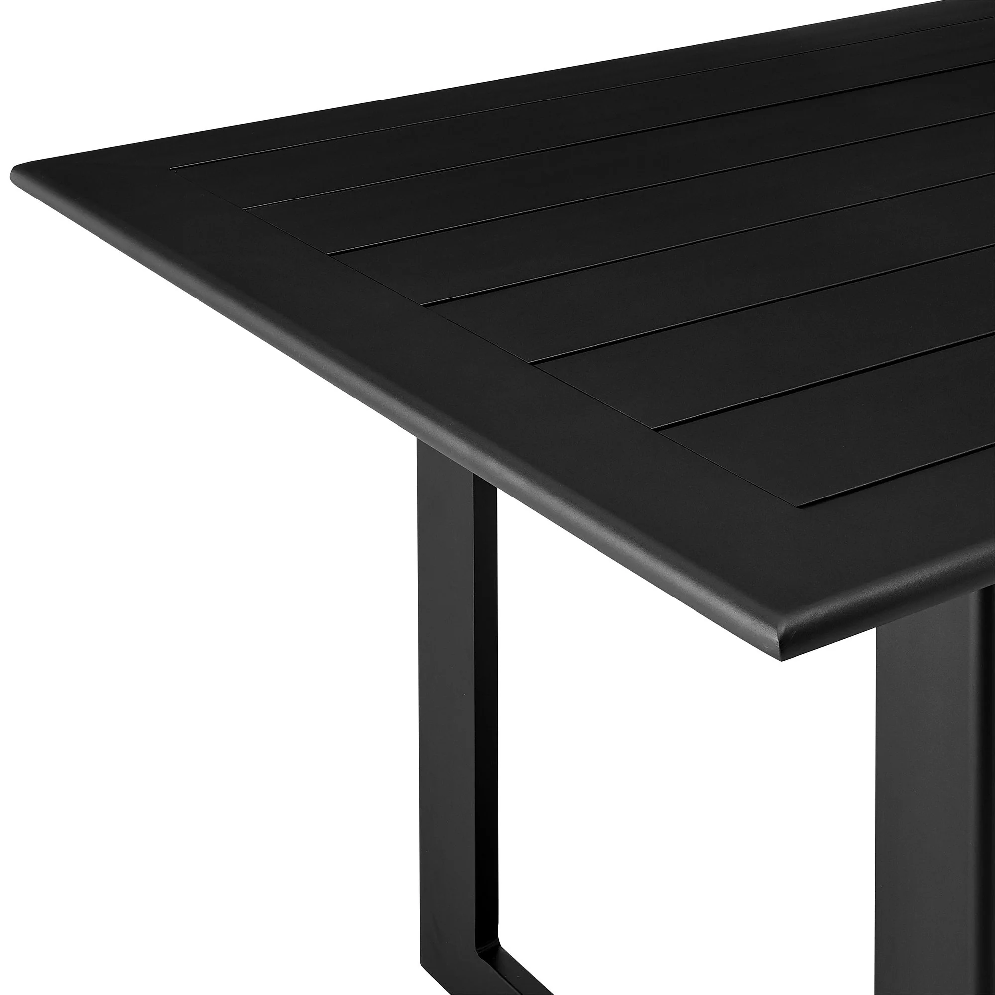 Cayman - Outdoor Patio 7-Piece Dining Table Set In Aluminum With Gray Cushions - Image 7