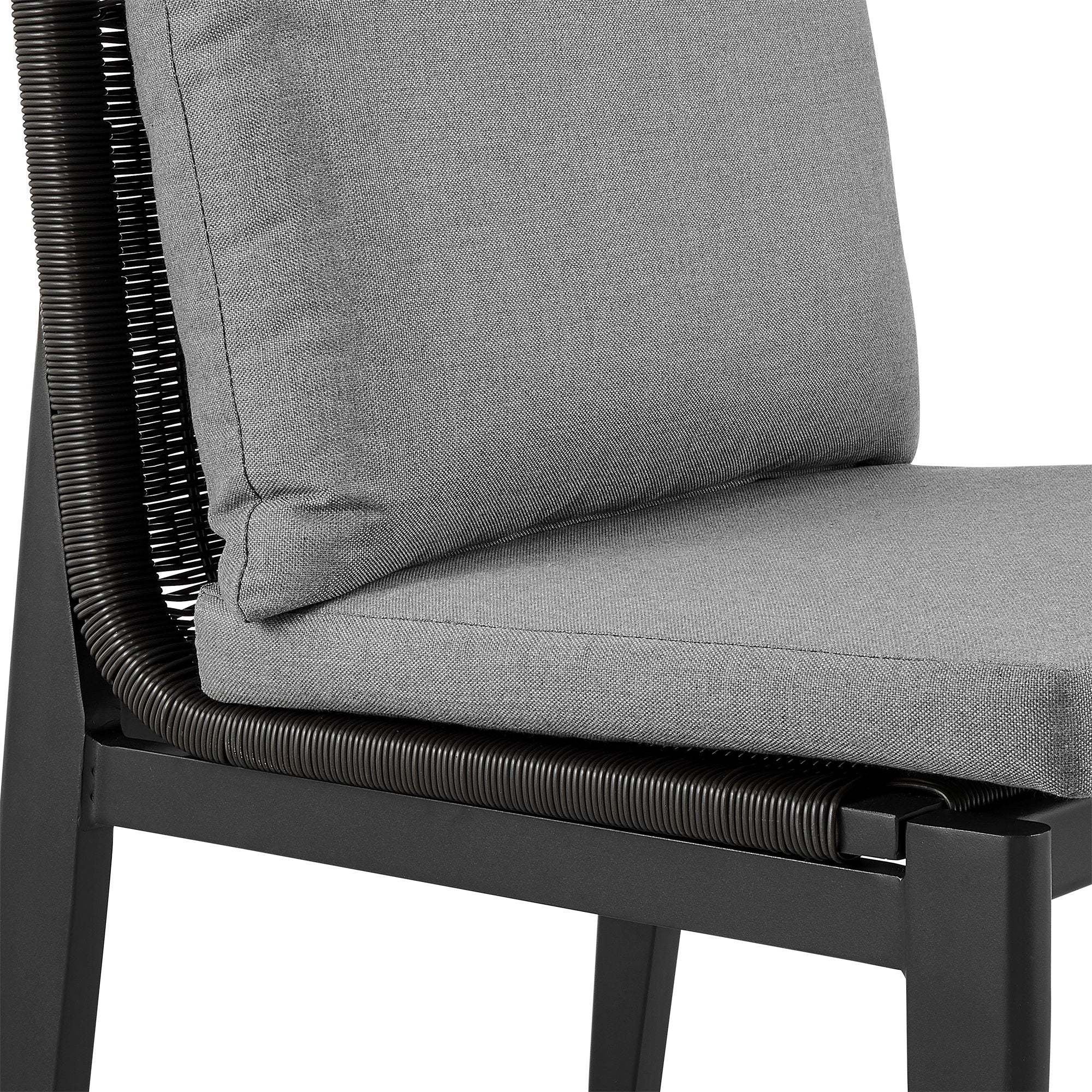 Cayman - Outdoor Patio Dining Chairs With Cushions (Set of 2) - Gray - Image 7