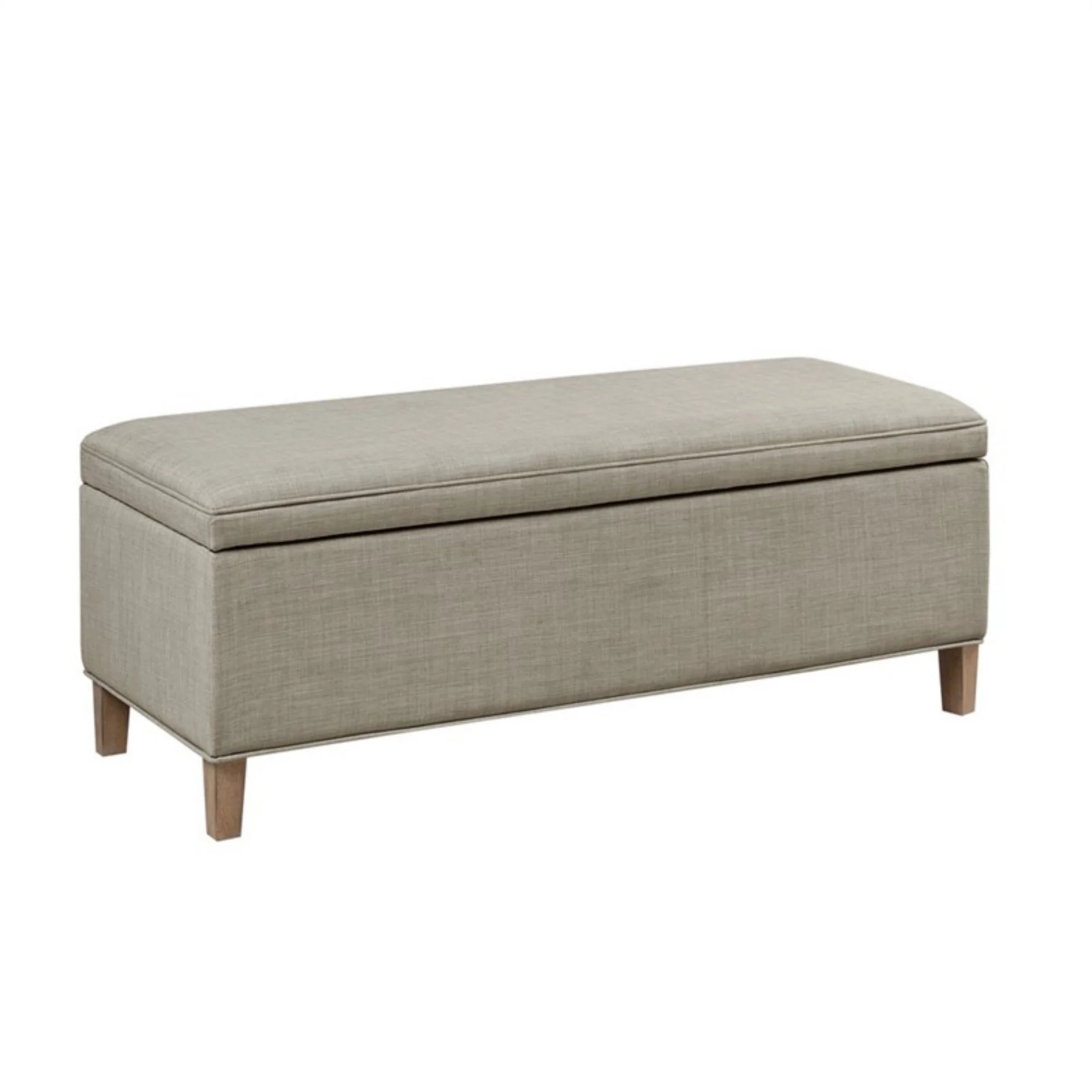 Caymus - Rectangular Soft Close Storage Bench - Light Gray - Image 2