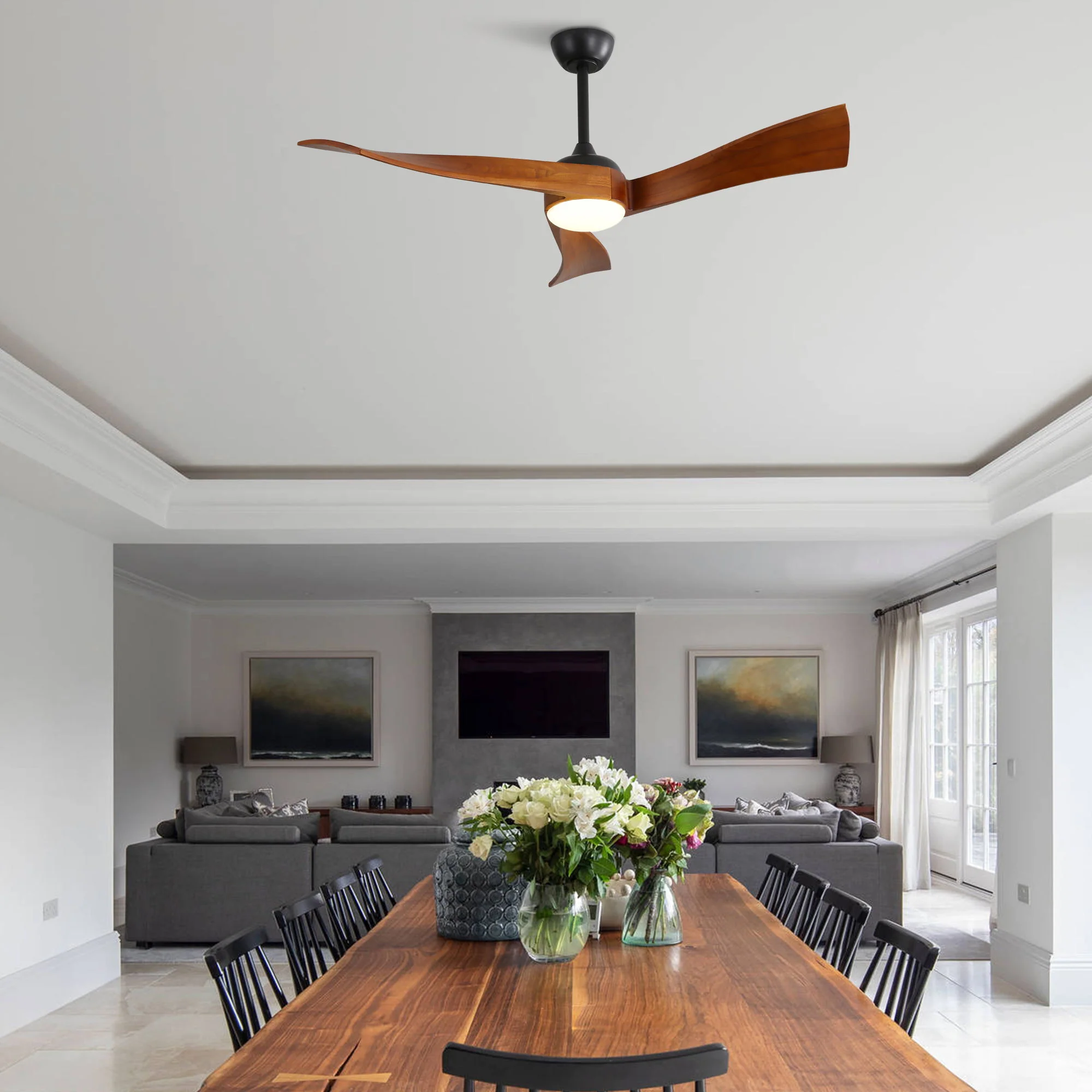 Ceiling Fan With Reversible DС Motor - Black - Image 6