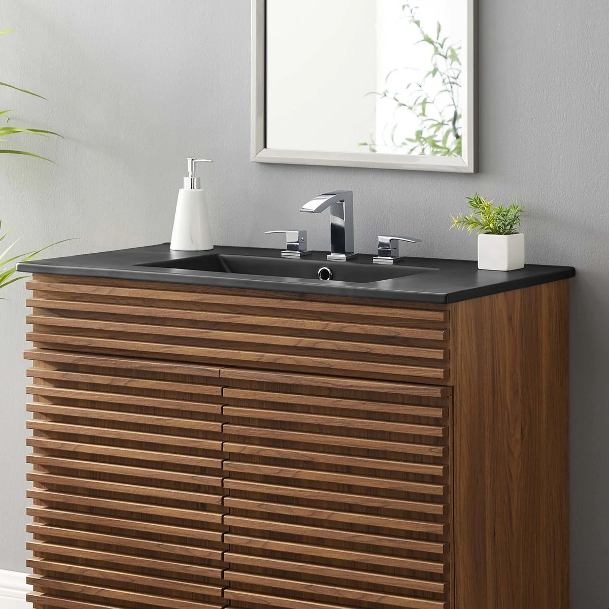 Ceramic Bathroom Sink – Rectangular Basin with Countertop, Available Single or Double - Image 29