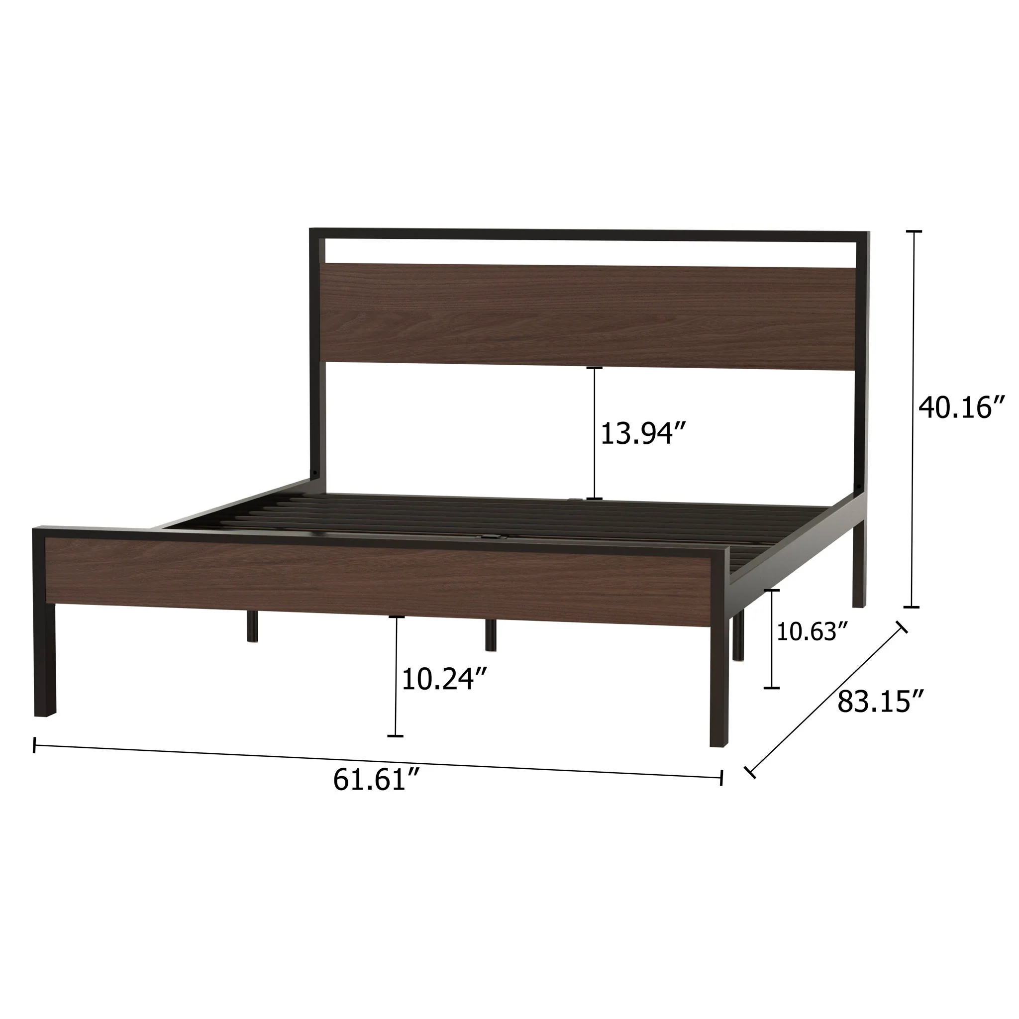 Ceres - Metal Bed With Wood Headboard & Footboard - Image 3