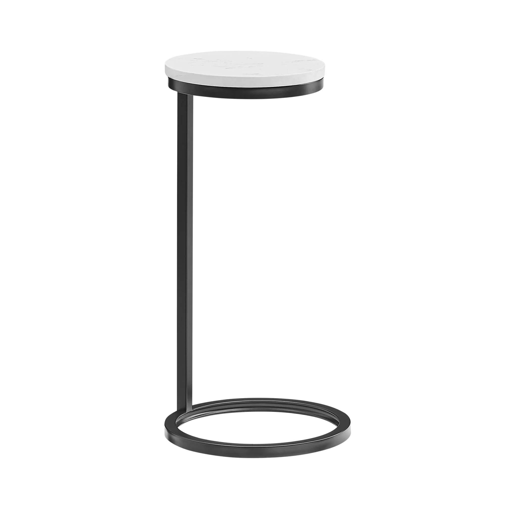 Cerro - Round Accent Table - Antique Bronze / White Marble - Image 5