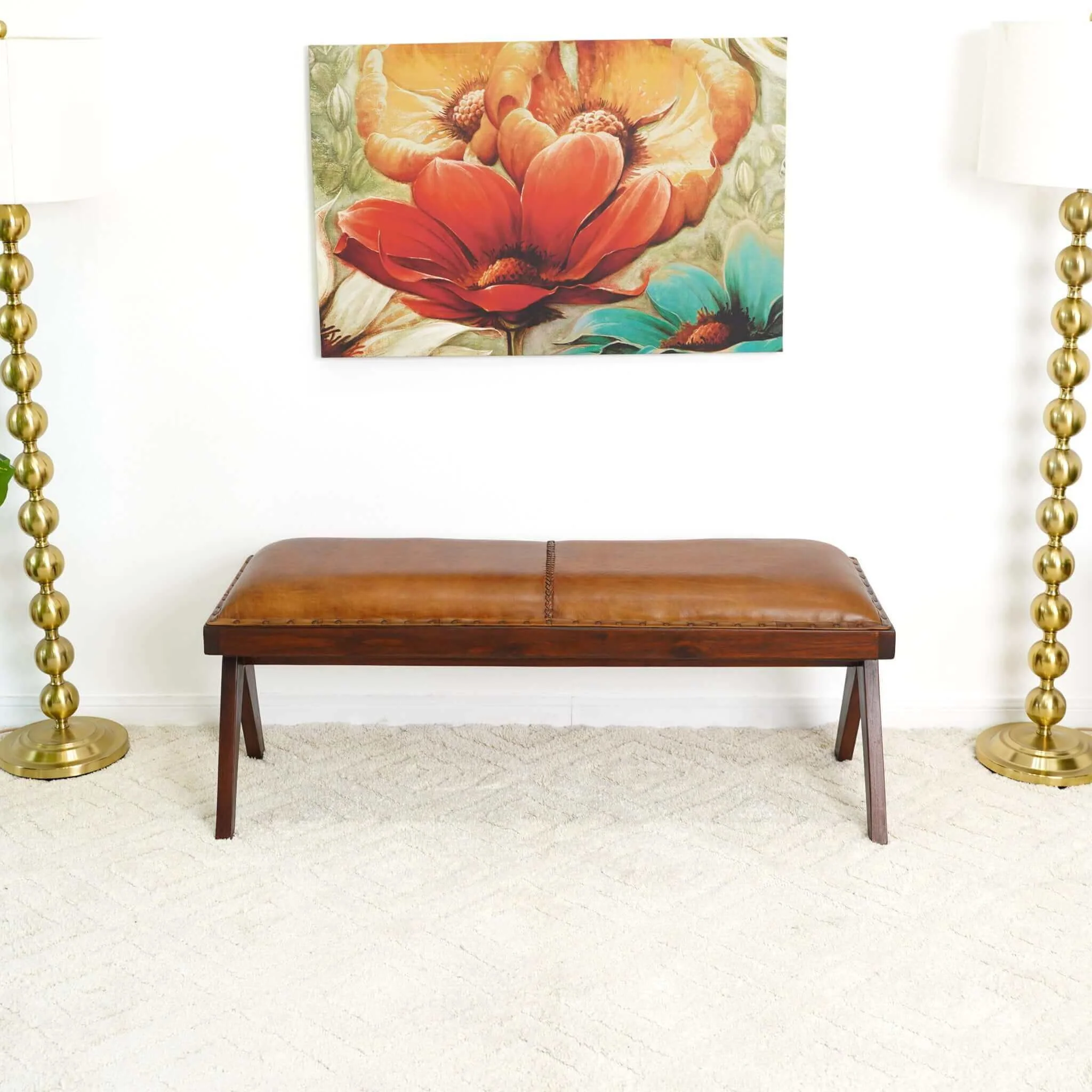 Chad - Bench - Brown / Tan - Image 9