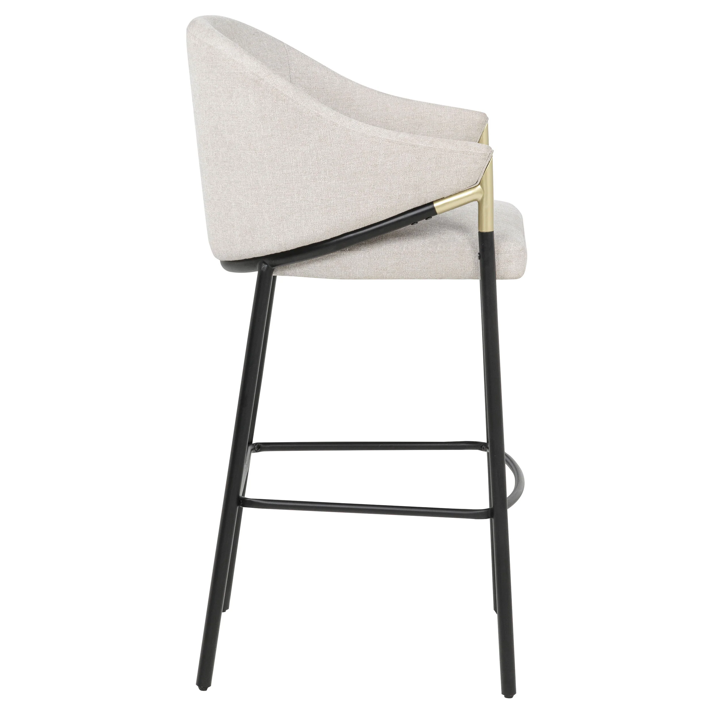 Chadwick Fabric Upholstered Bar Chair Beige (Set of 2) - Image 7