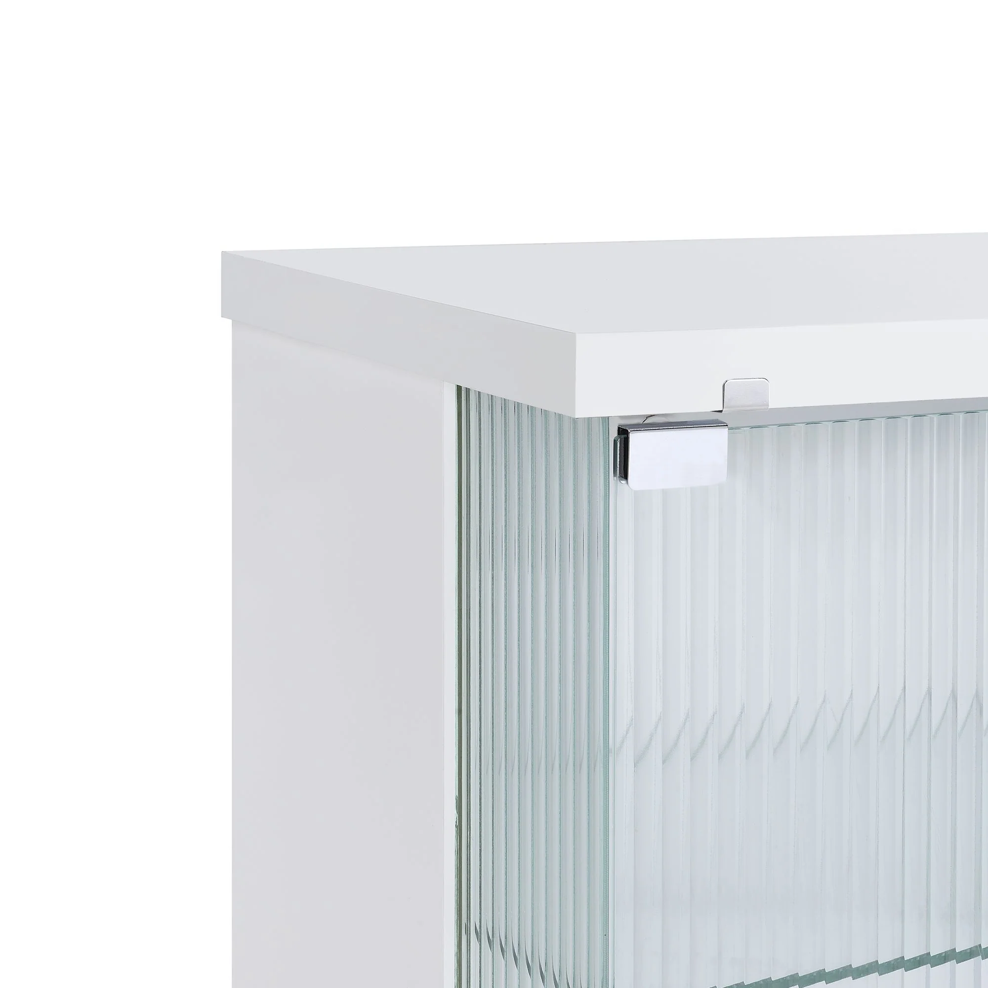 Chandra - 70" TV Stand With LED - Glossy White - Image 3