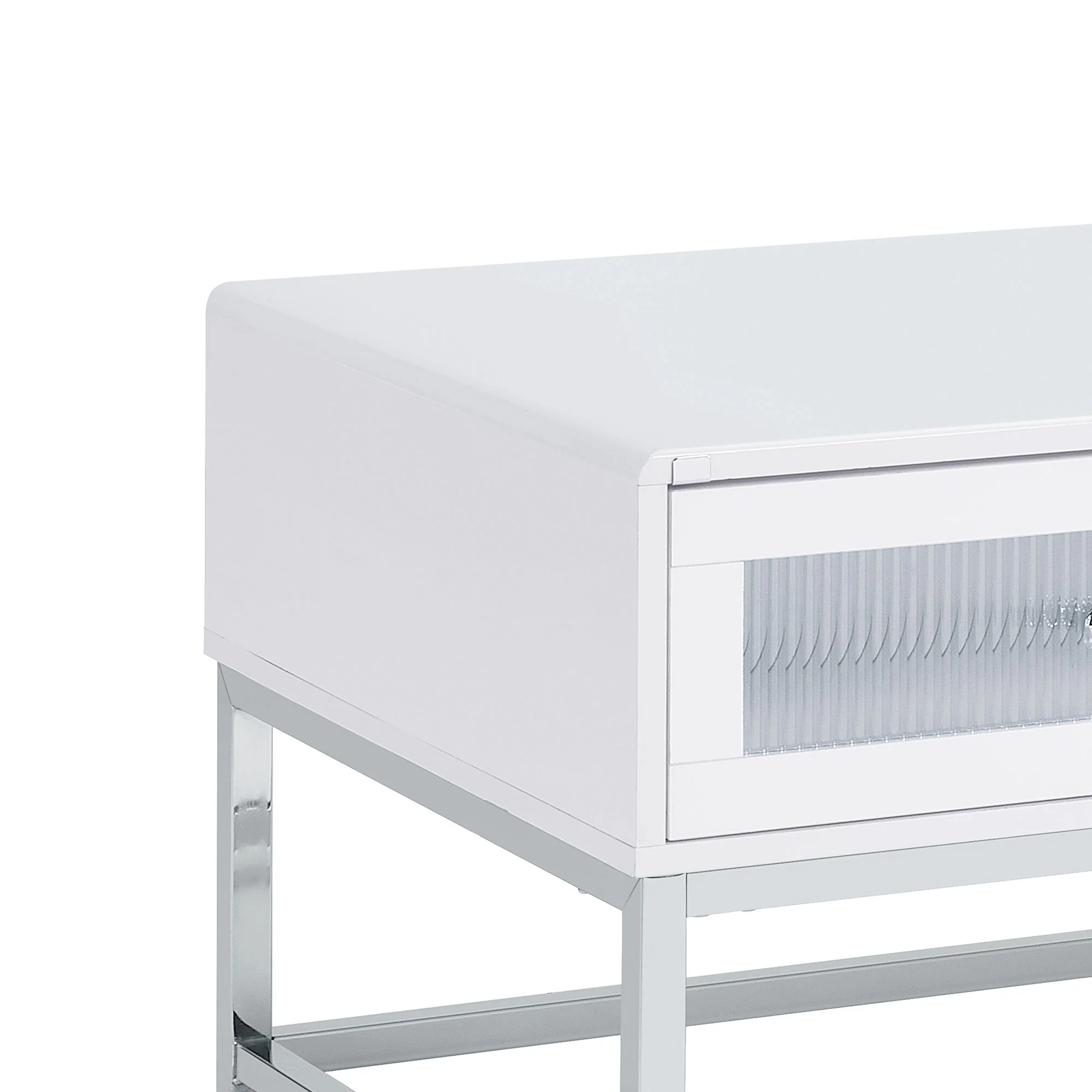 Chandra - Coffee Table With LED And Battery Pack - Glossy White - Image 4