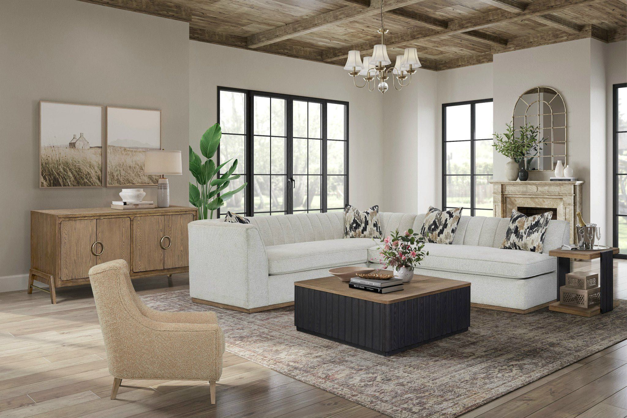 Channel - Cocktail Table With Casters - Black - Image 5