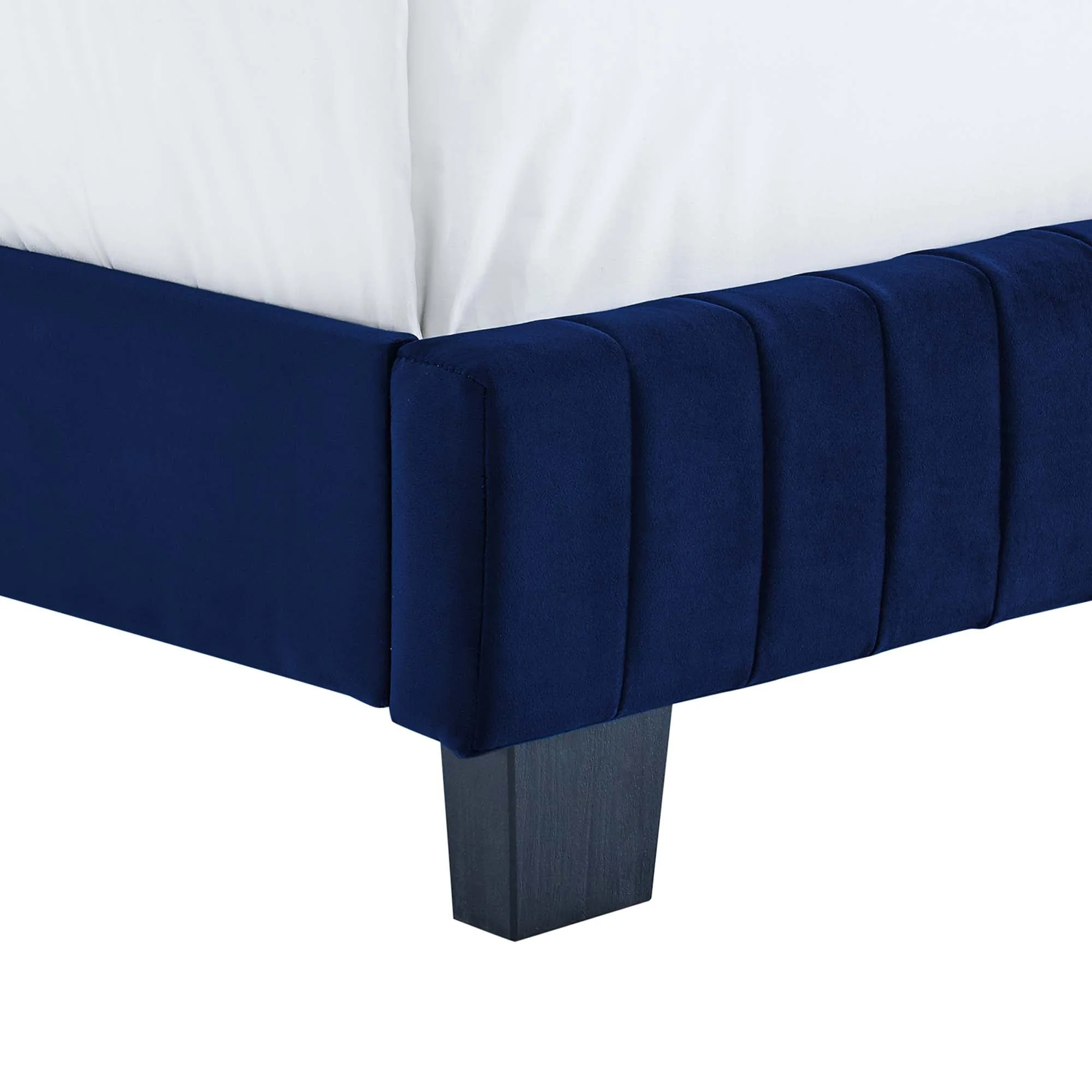 Channel Tufted Performance Velvet Bed - Image 34