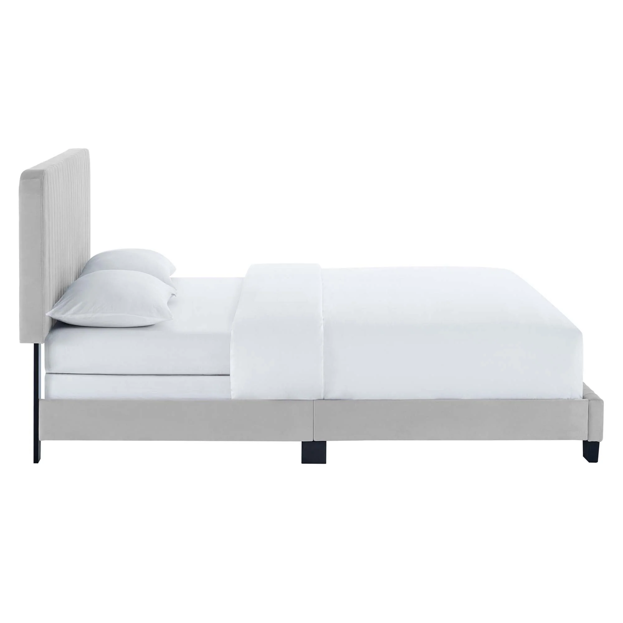 Channel Tufted Performance Velvet Bed - Image 48