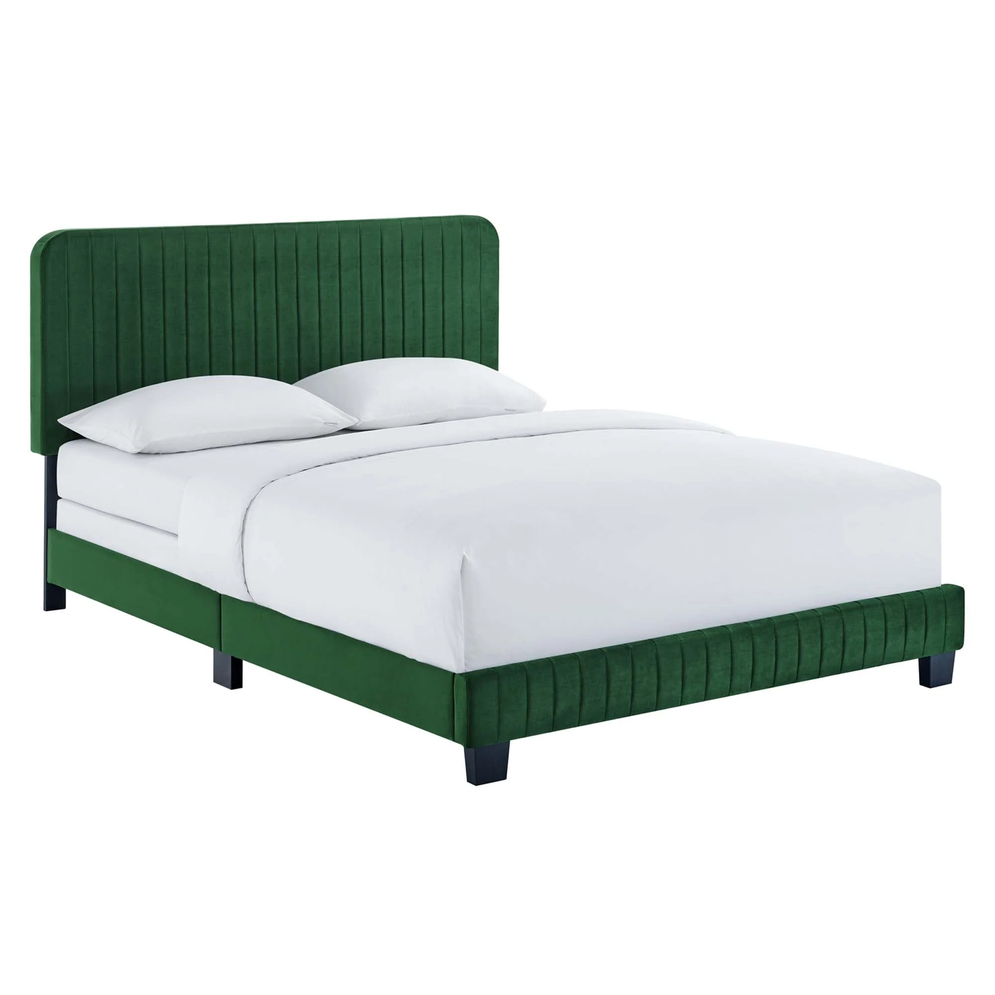 Channel Tufted Performance Velvet Bed - Image 76