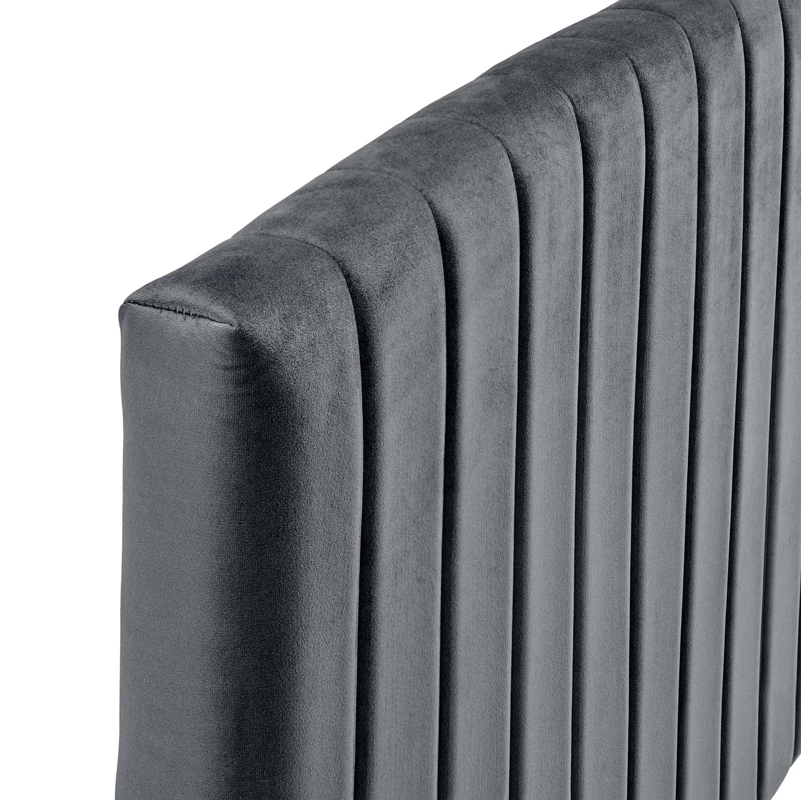 Channel Tufted Performance Velvet Headboard - Image 19