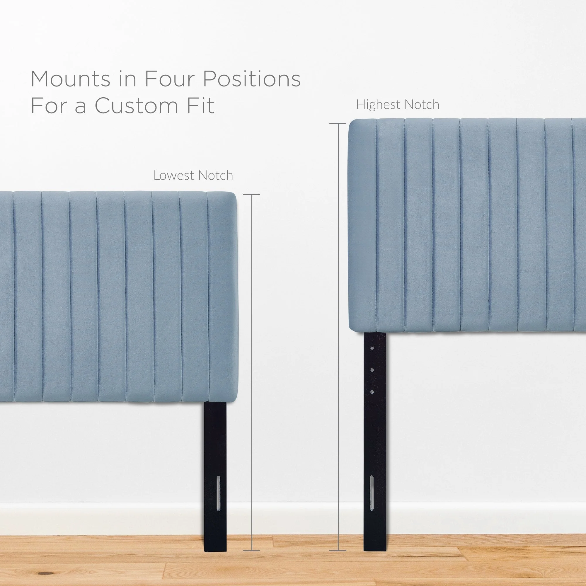 Channel Tufted Performance Velvet Headboard - Image 2