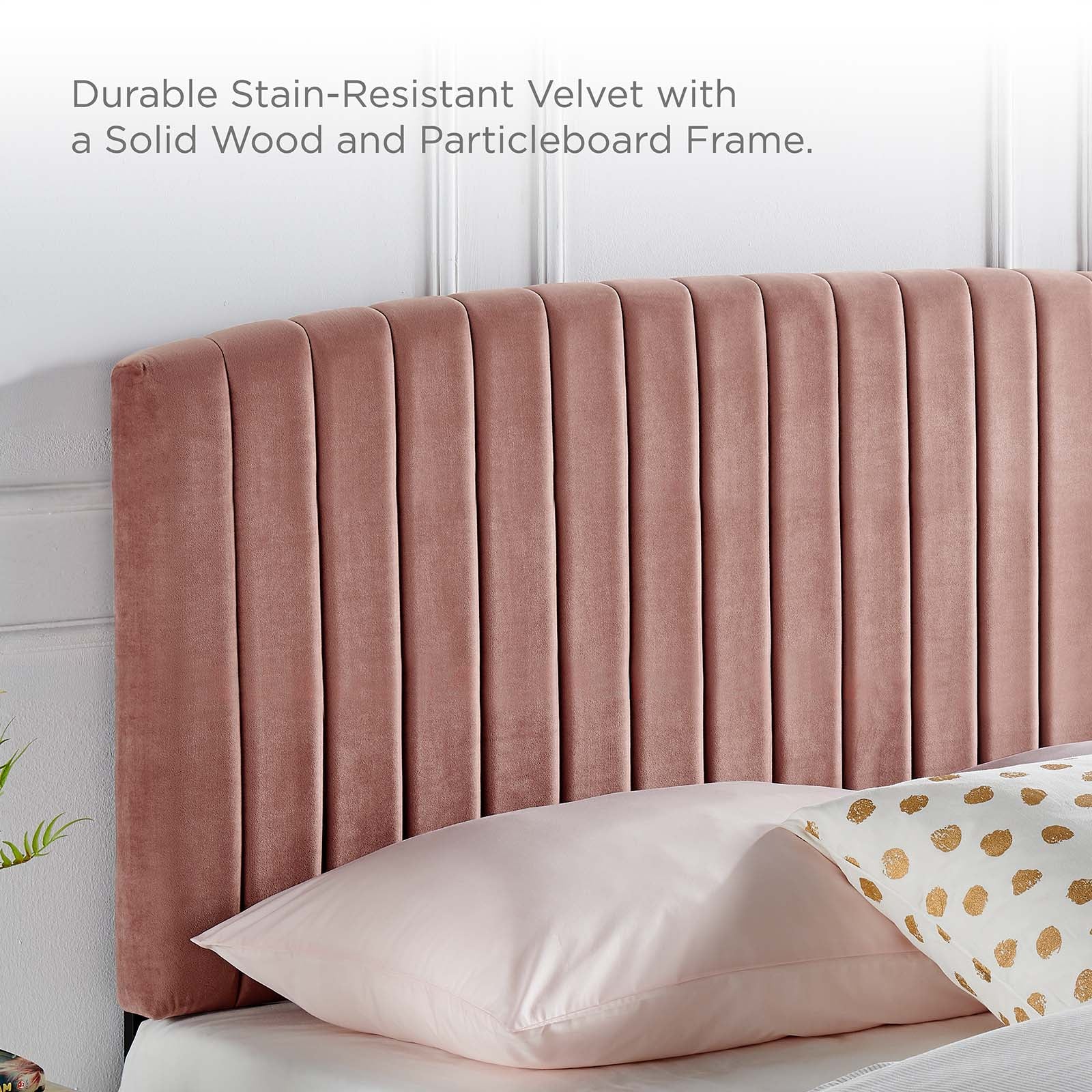 Channel Tufted Performance Velvet Headboard - Image 30