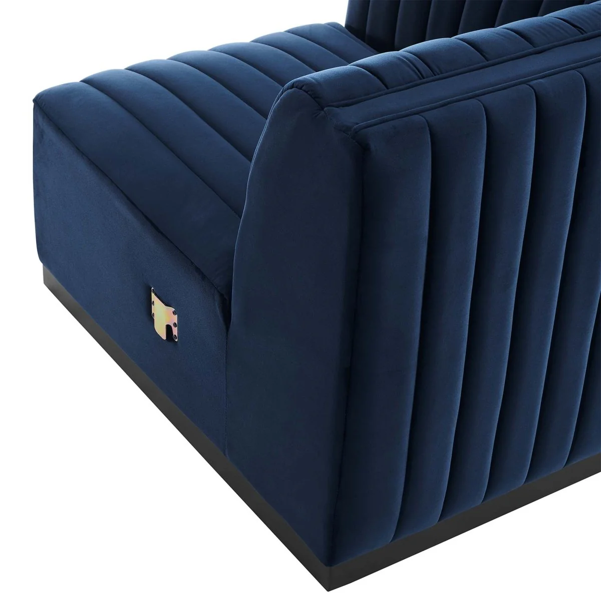Channel Tufted Performance Velvet Left Corner Chair 37 Inch - Image 23