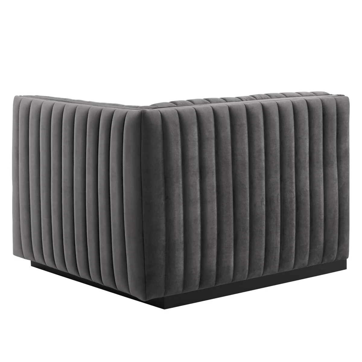 Channel Tufted Performance Velvet Right-Arm Modular Chair - Image 8