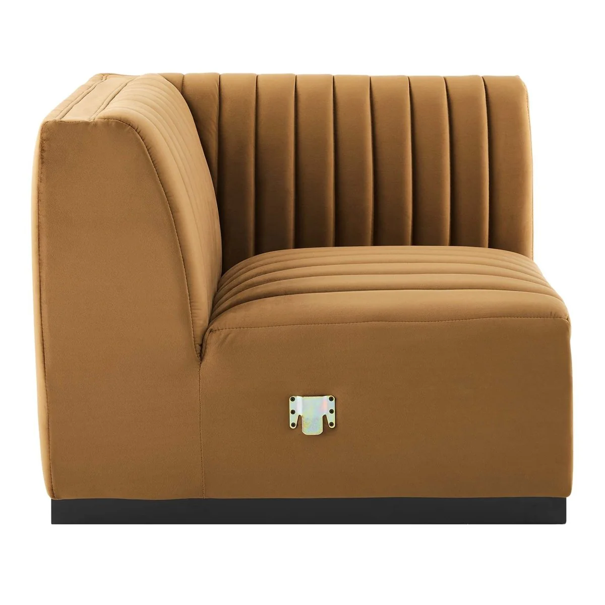 Channel Tufted Performance Velvet Right Corner Chair 37 Inch - Image 3