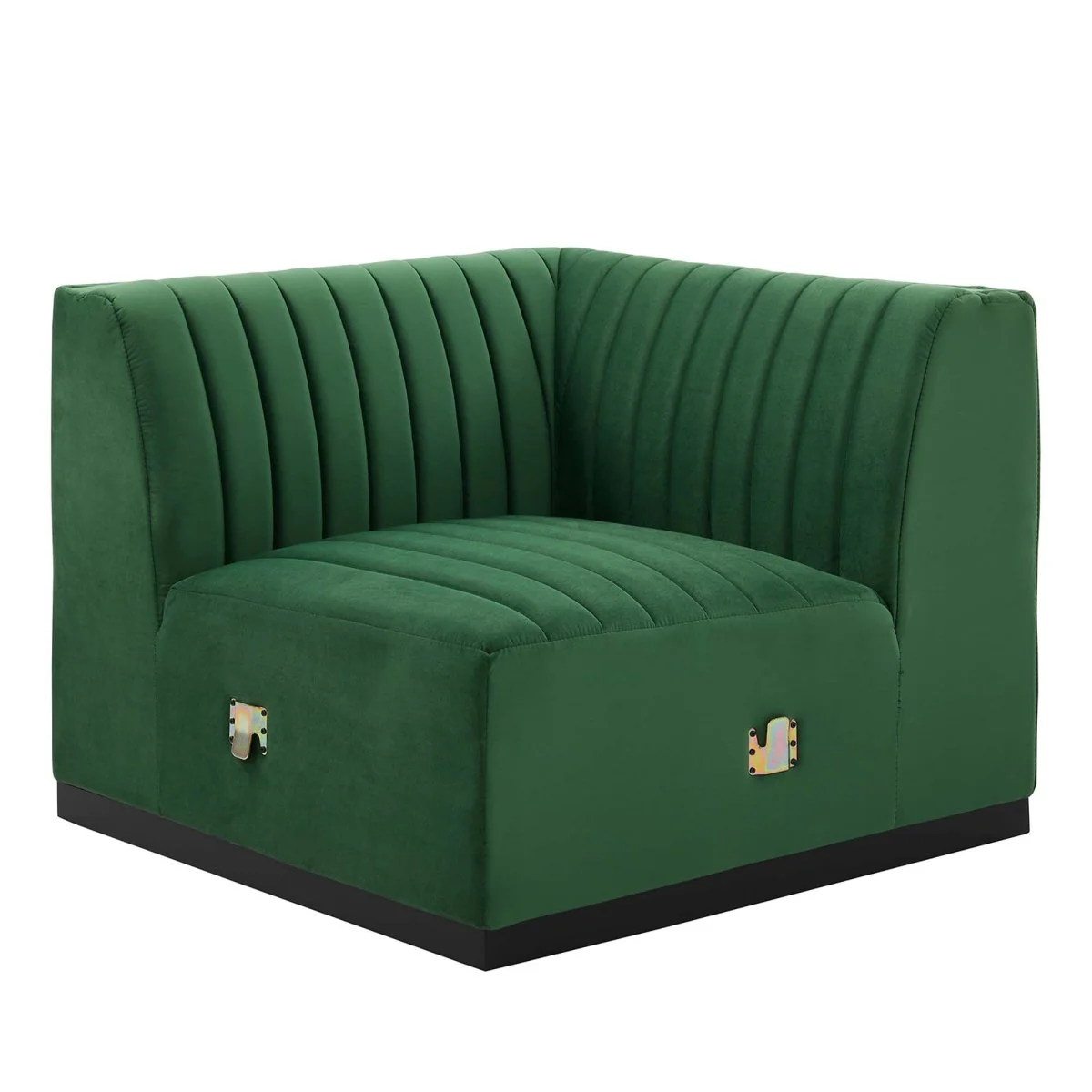 Channel Tufted Performance Velvet Right Corner Chair 37 Inch - Image 7