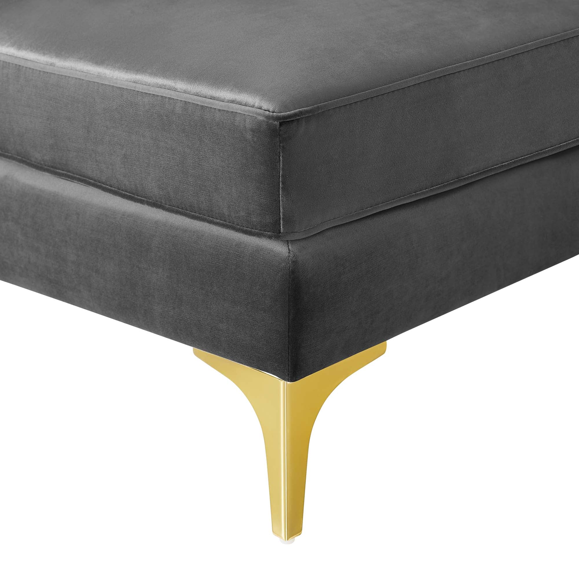 Channel Tufted Performance Velvet Sectional Sofa Loveseat 63 Inch - Image 5