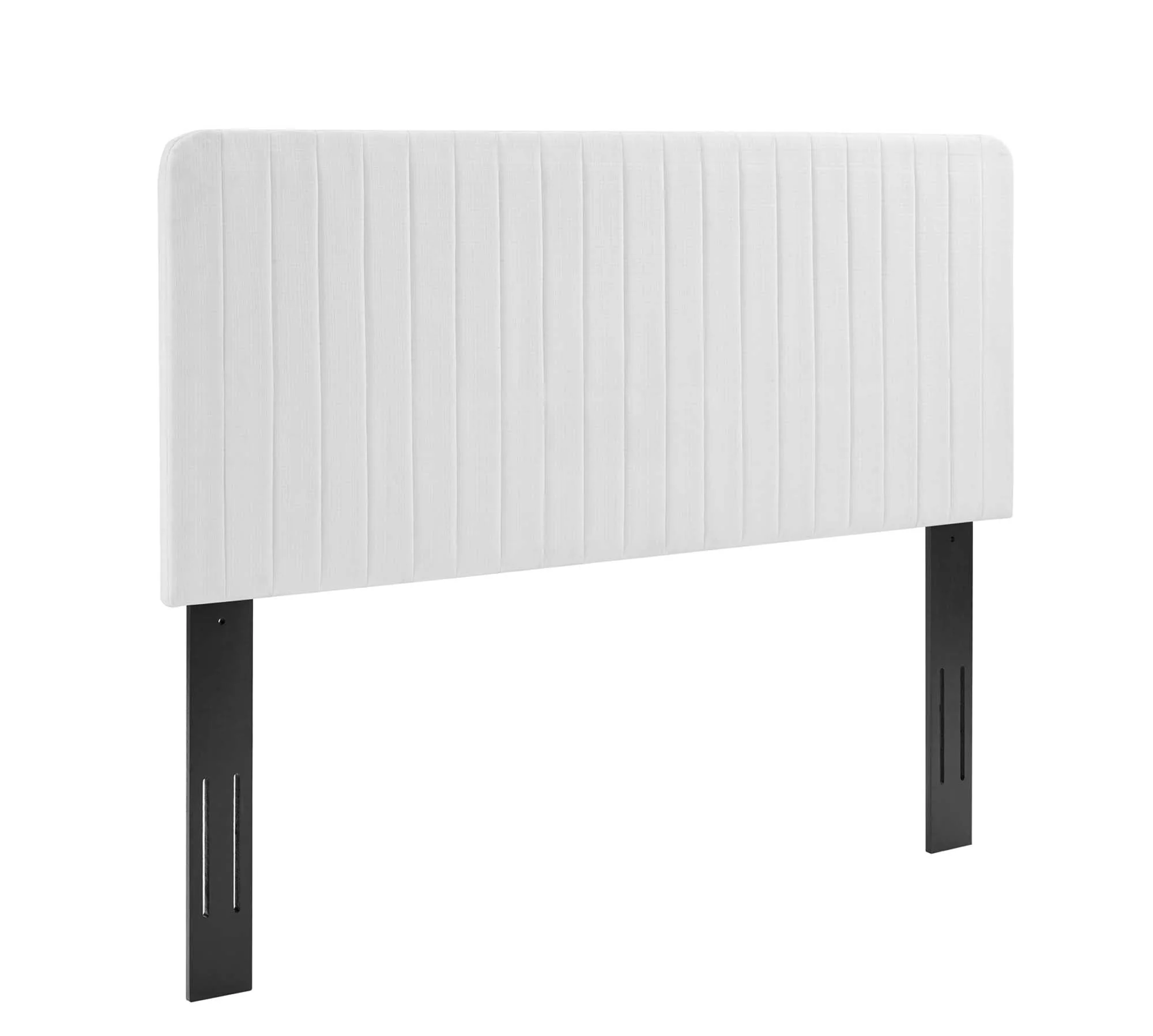Channel Tufted Upholstered Fabric Headboard