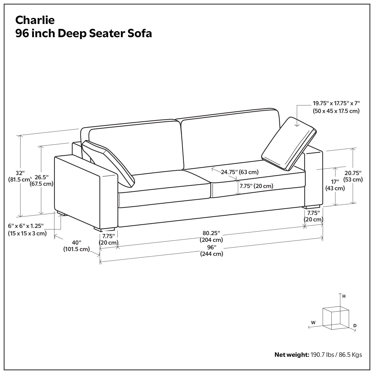 Charlie - Deep Seater Sofa - Image 14