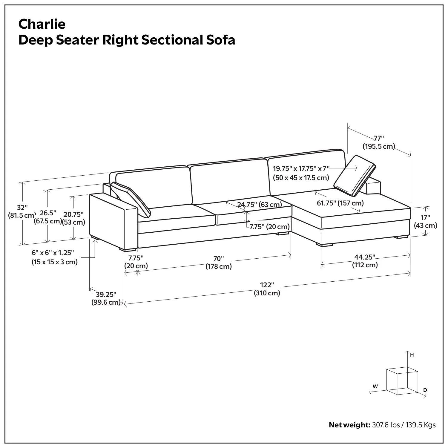 Charlie - Upholstered Deep Seater Sectional Sofa - Image 6