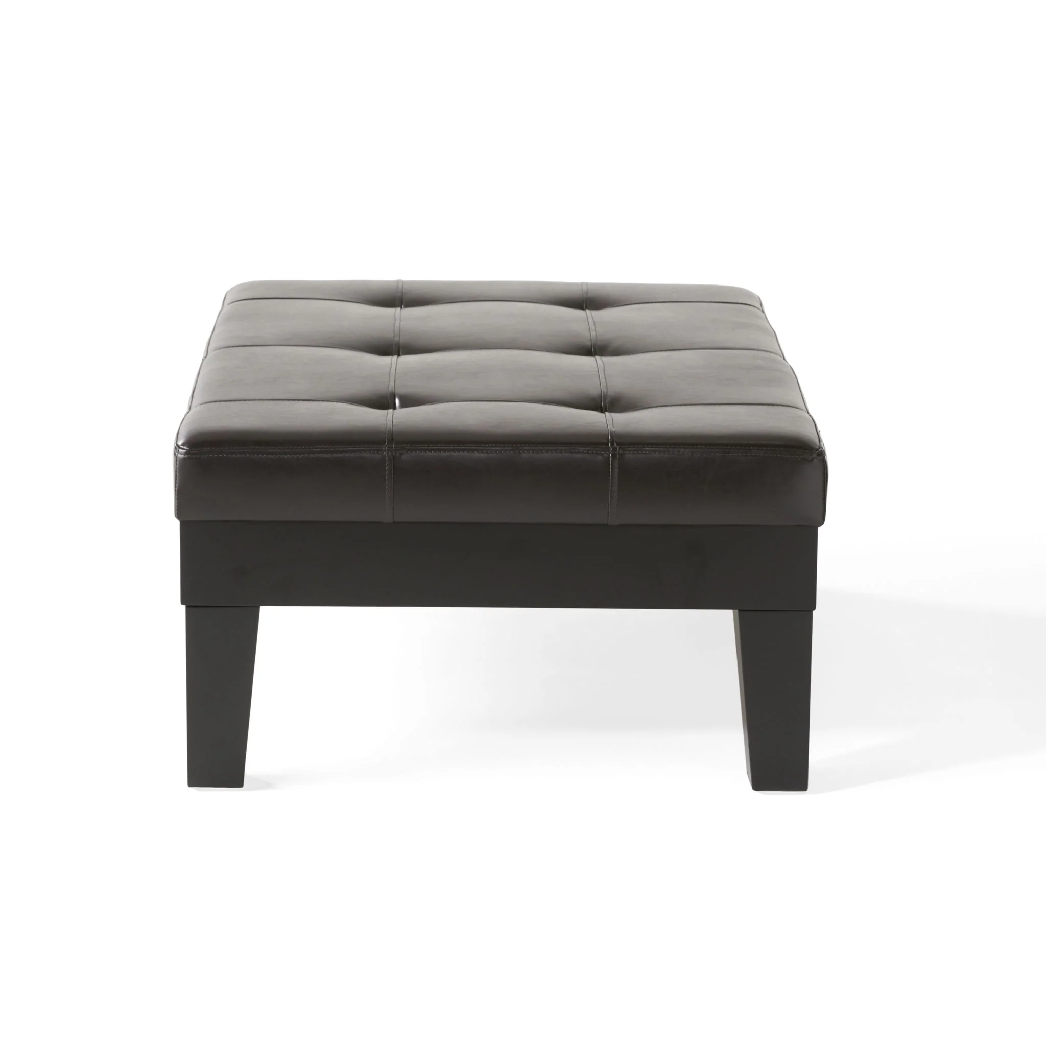 Chatham - Ottoman With Drawer Leather Storage Solution - Dark Coffee - Image 6