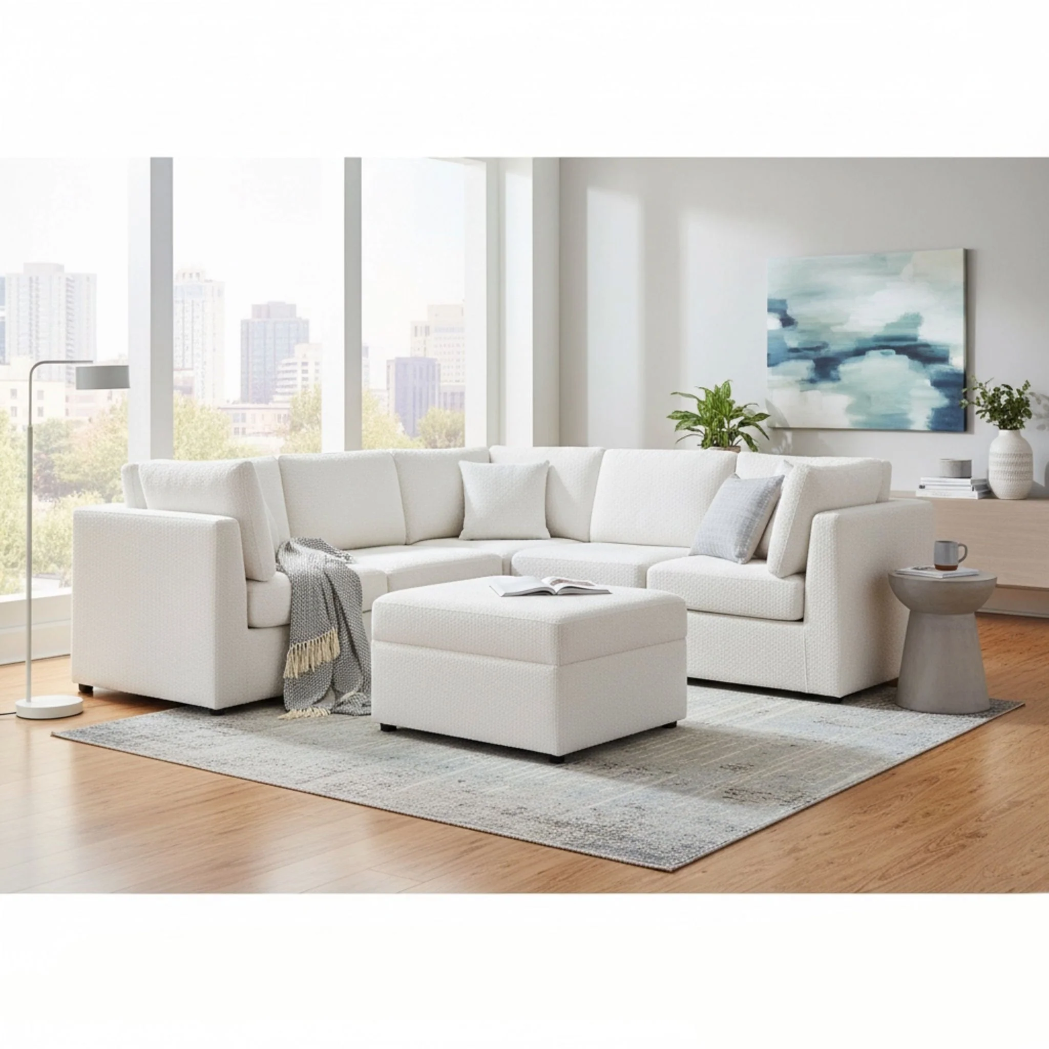 Chauncy - Sectional With Storage Ottoman - Image 5