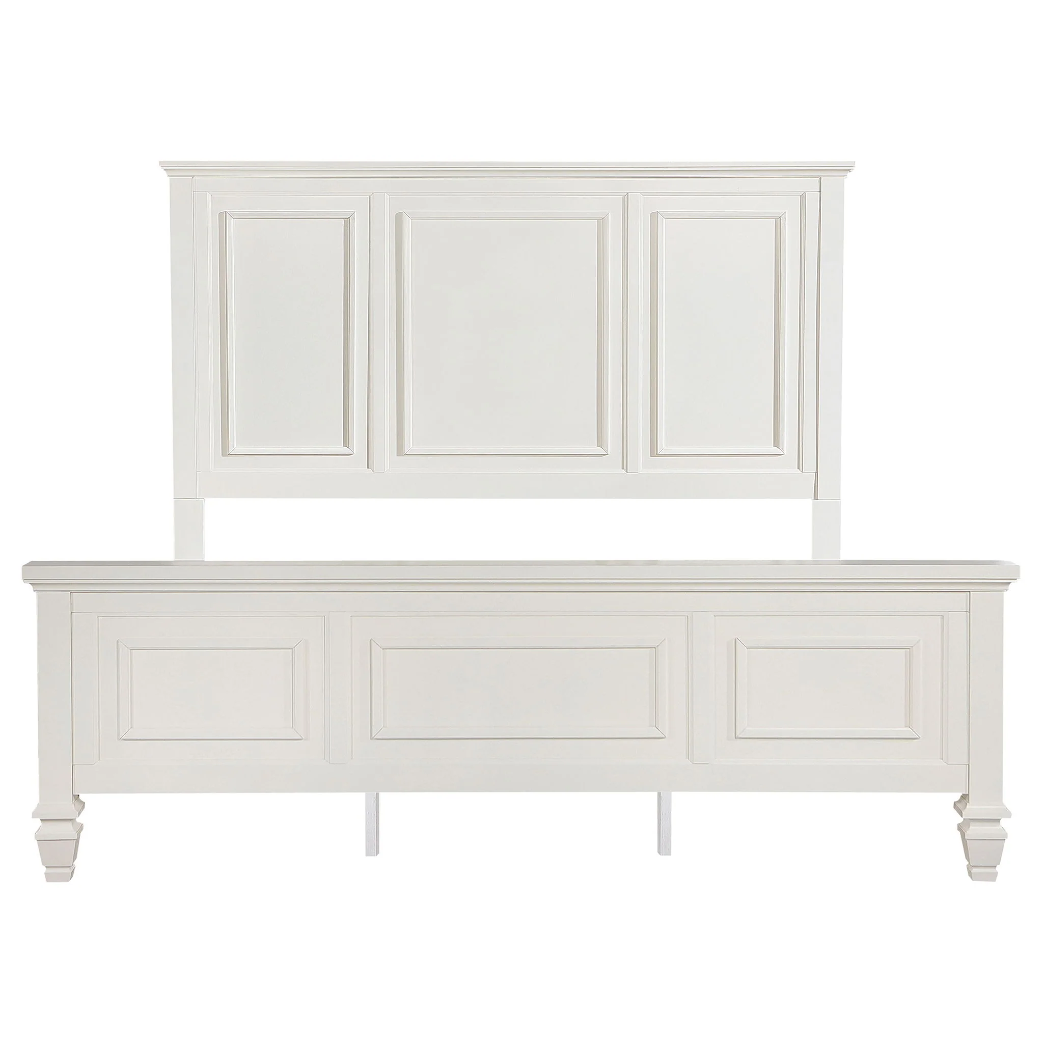 Chelema - Eastern King Panel Bed - Cream White - Image 4