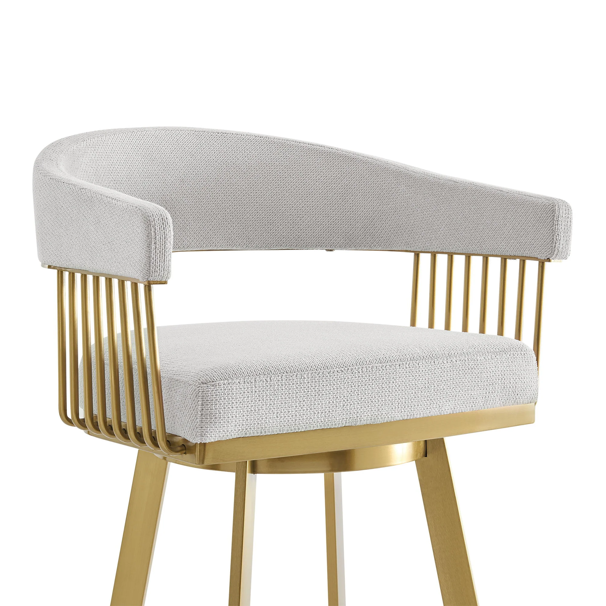 Chelsea - Swivel Fabric Stool - Image 7