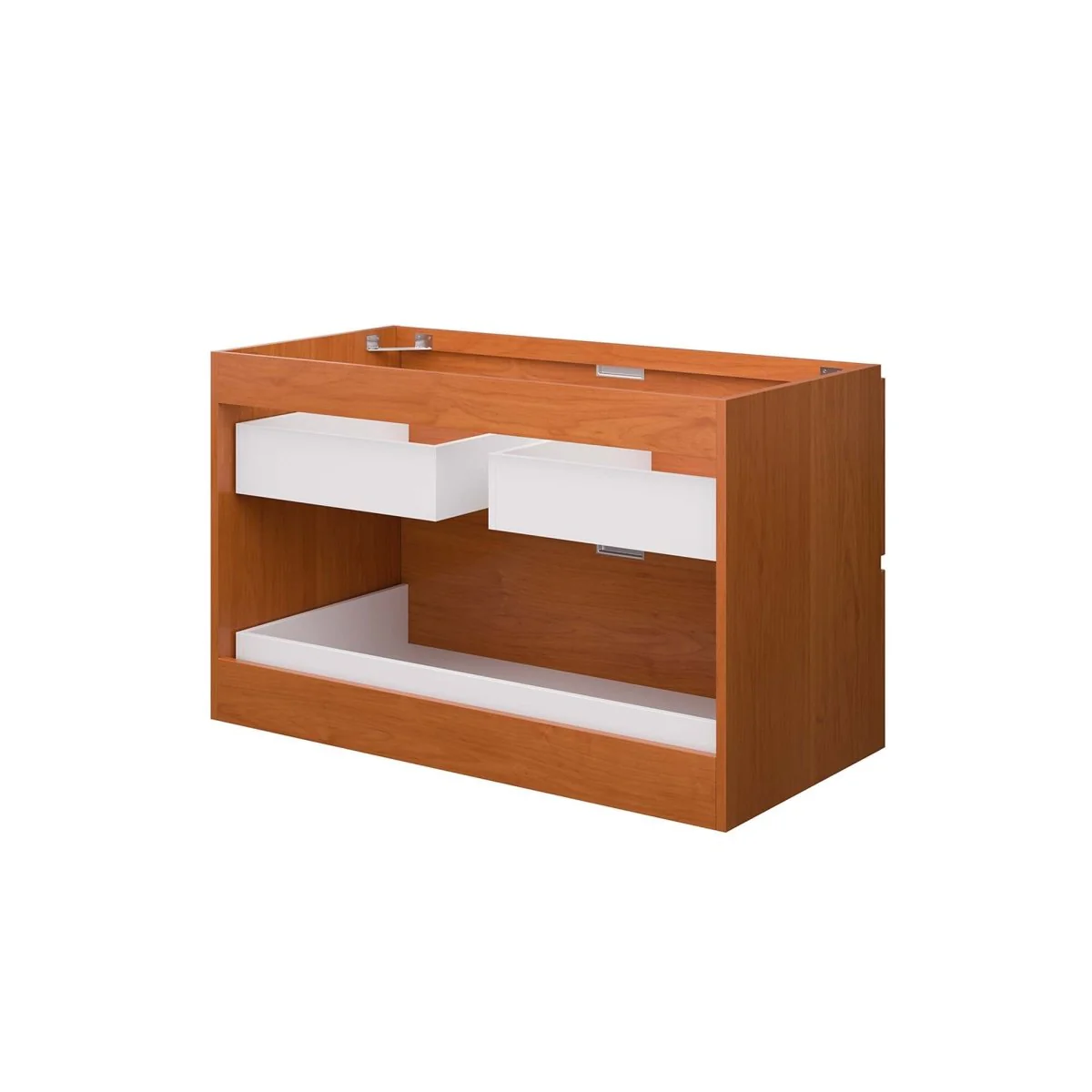 Cherry Walnut Wall-Mount Bathroom Vanity Cabinet – Melamine Finish, Multiple Widths - Image 32