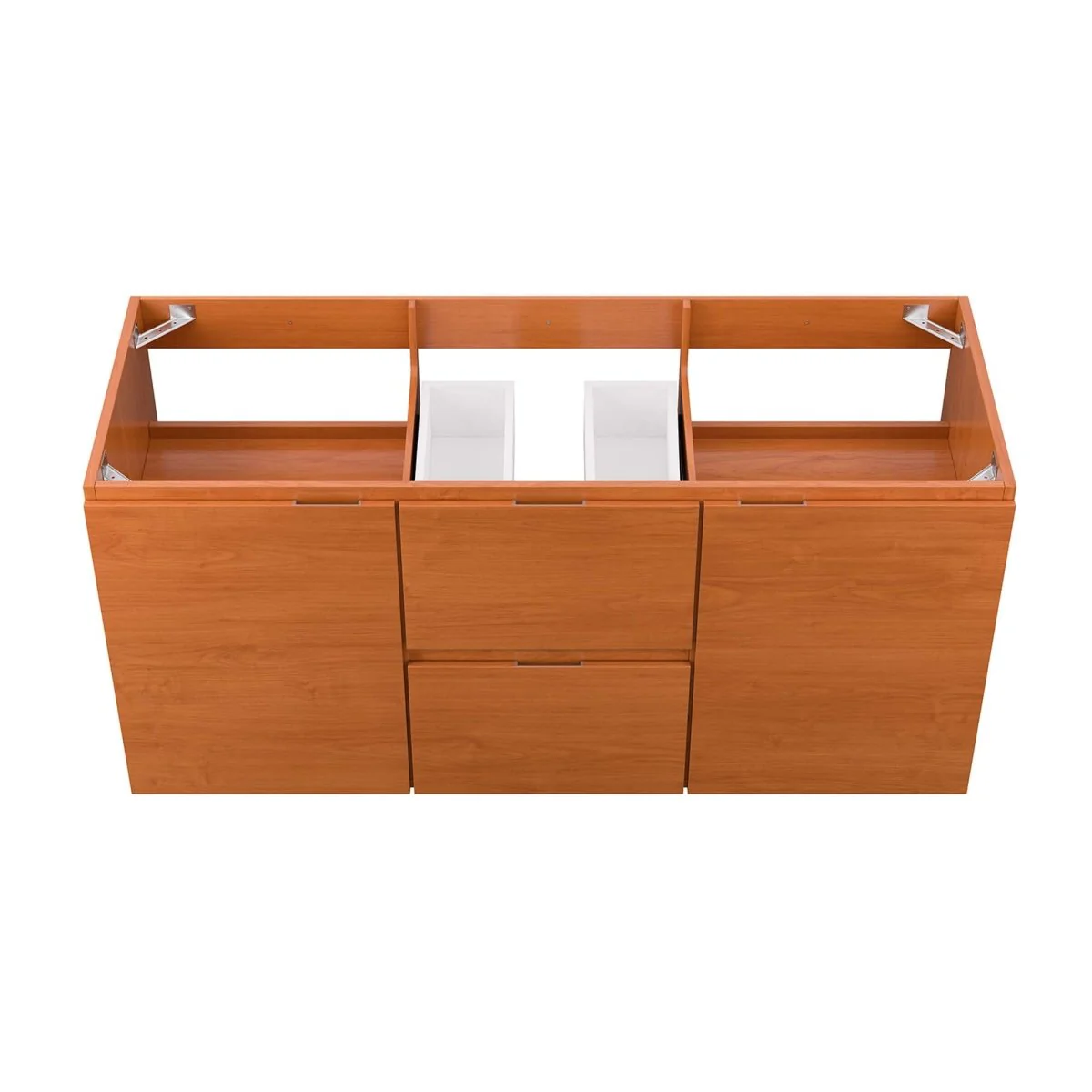 Cherry Walnut Wall-Mount Bathroom Vanity Cabinet – Melamine Finish, Multiple Widths - Image 43