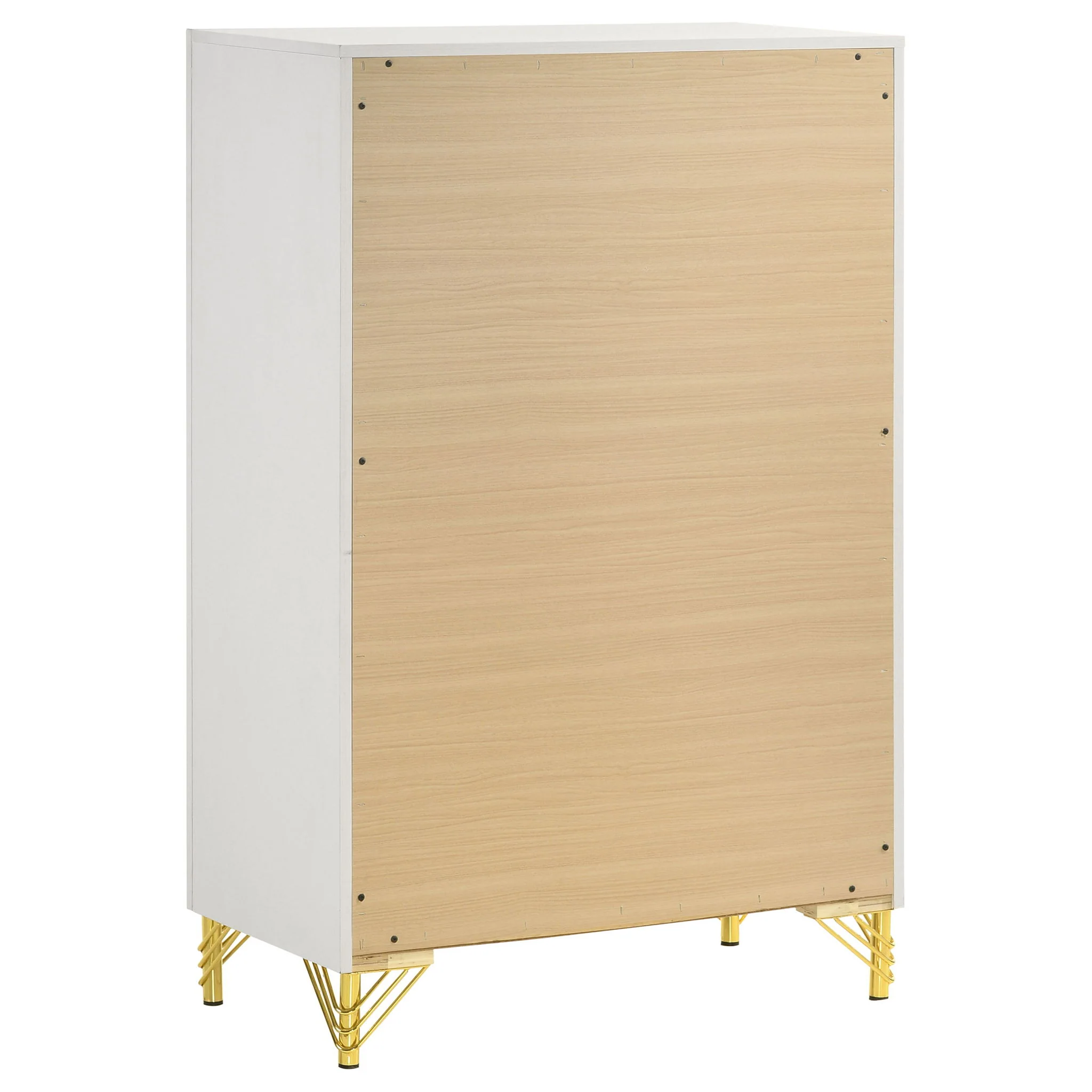 Chesney - 5 Drawer Chest With Trim - White - Image 9