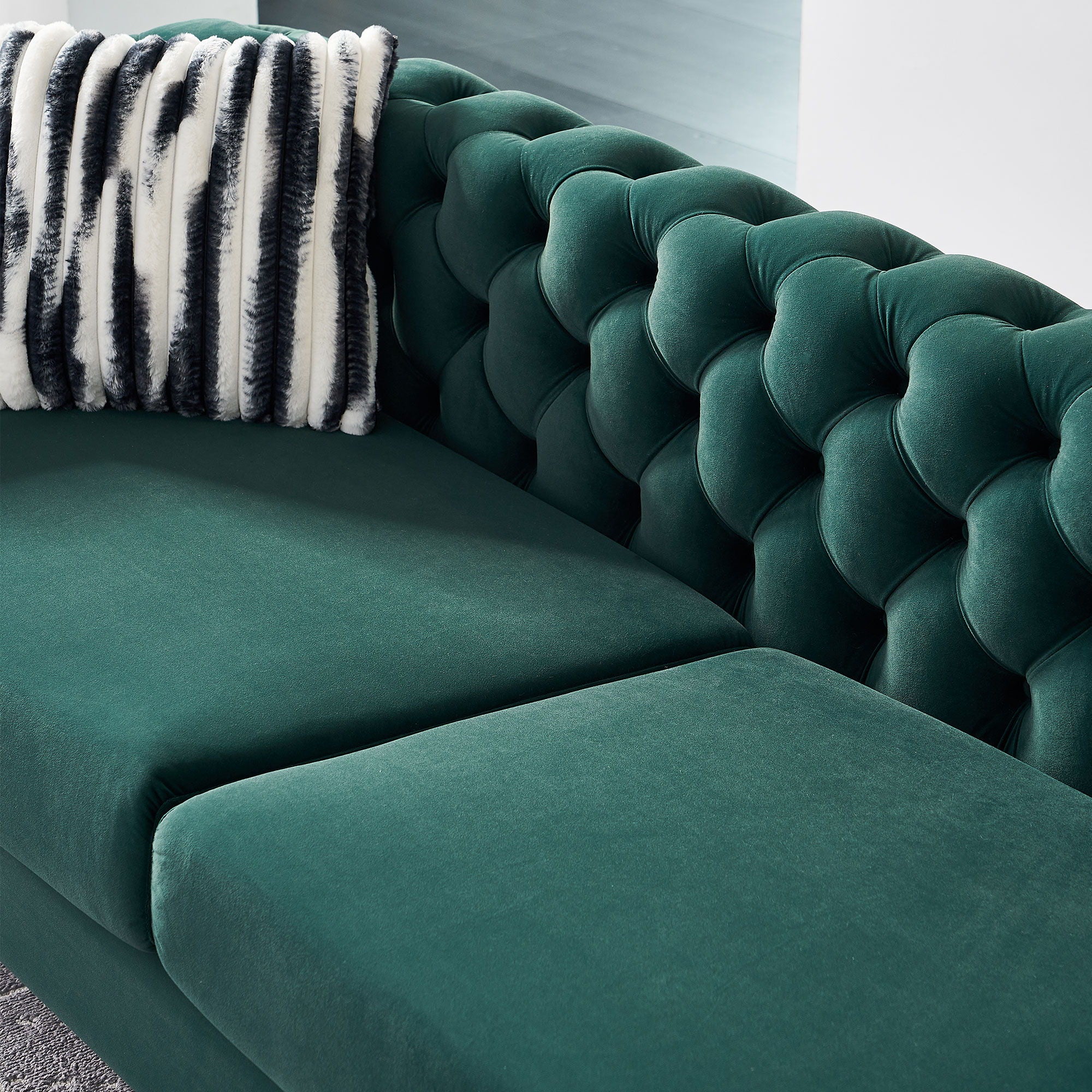 Chesterfield - Modern Tufted Living Room Sofa, 84.25''W Couch - Image 11