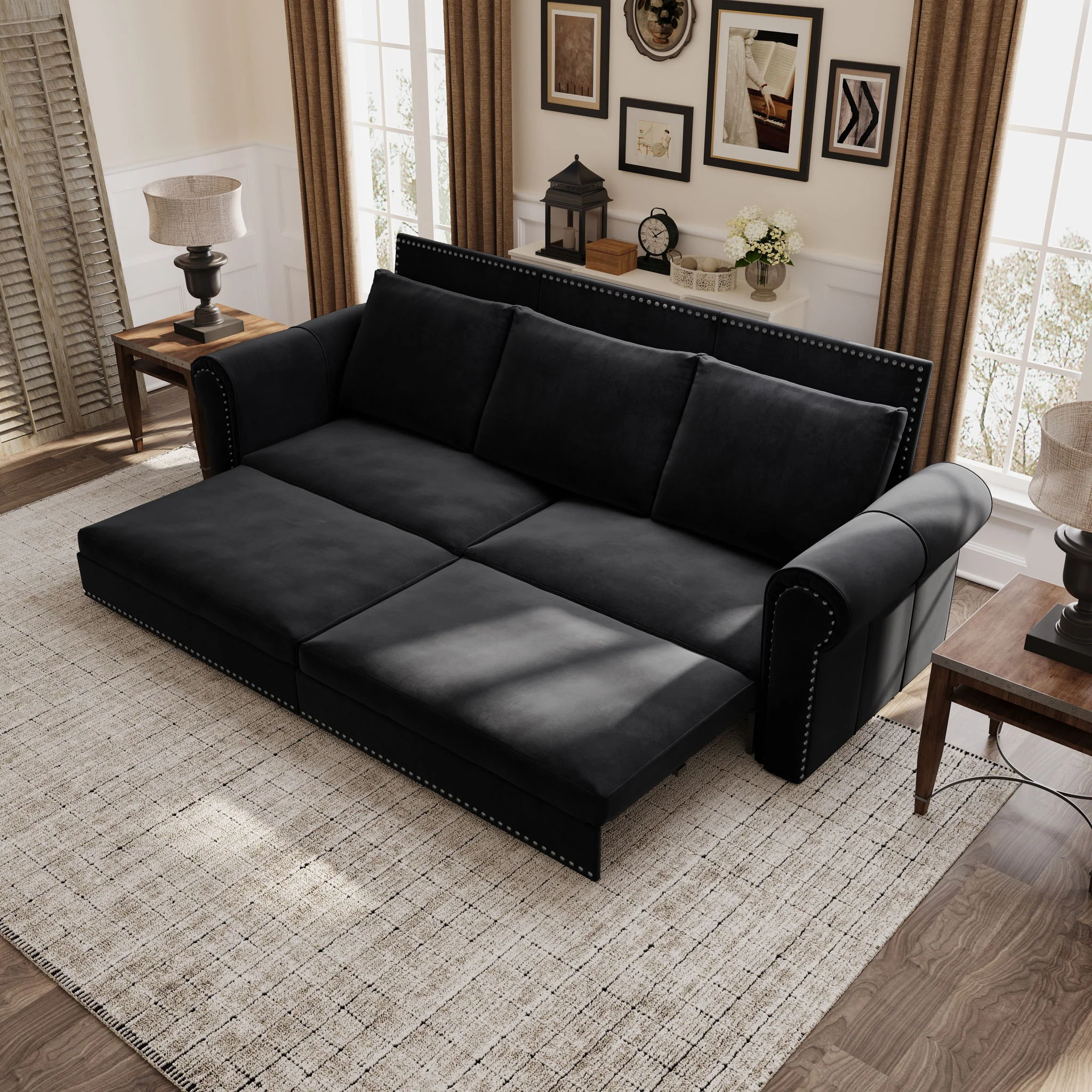 Chesterfield Sofa & Pull Out Bed - Image 33