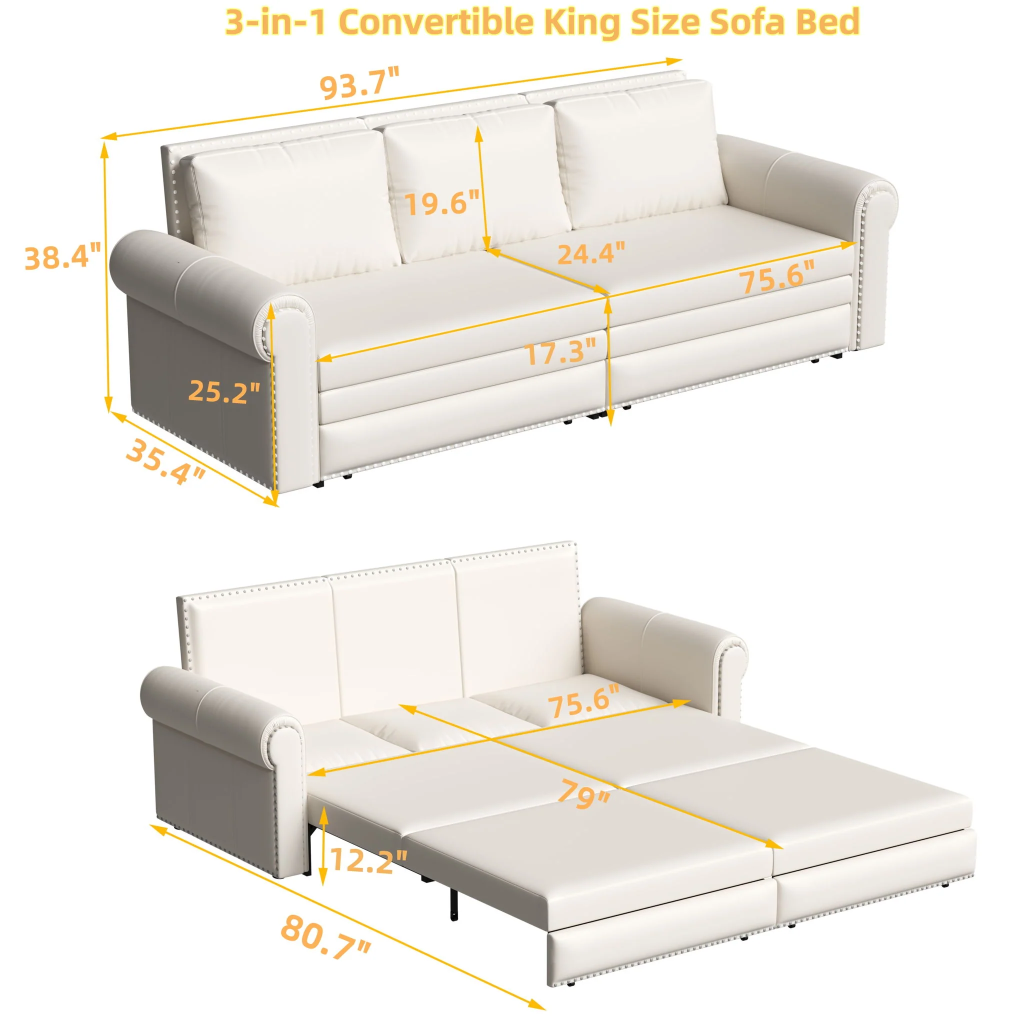 Chesterfield Sofa & Pull Out Bed - Image 48