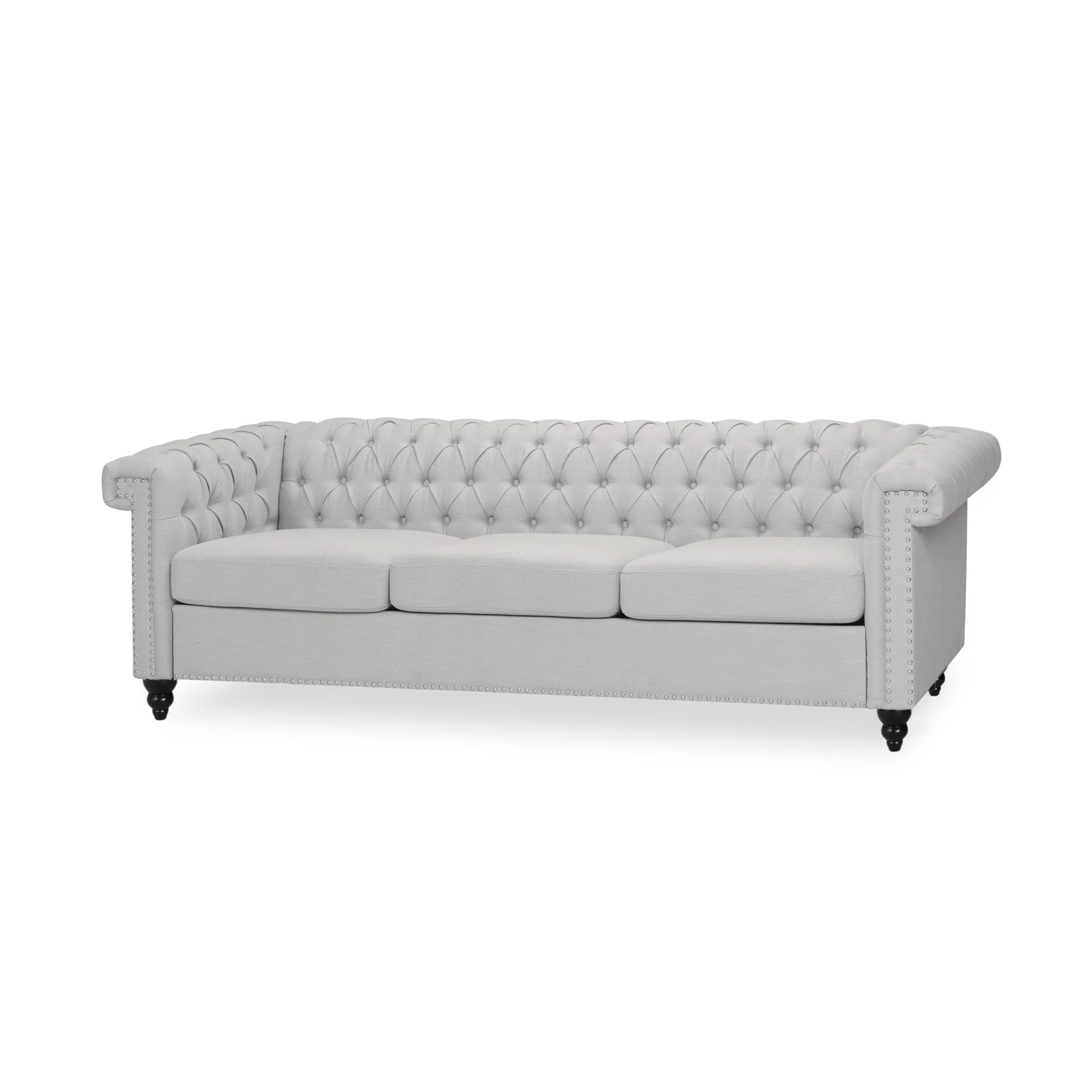 Chesterfield Style 3 Seater Sofa With Deep Button Tufting - Image 15