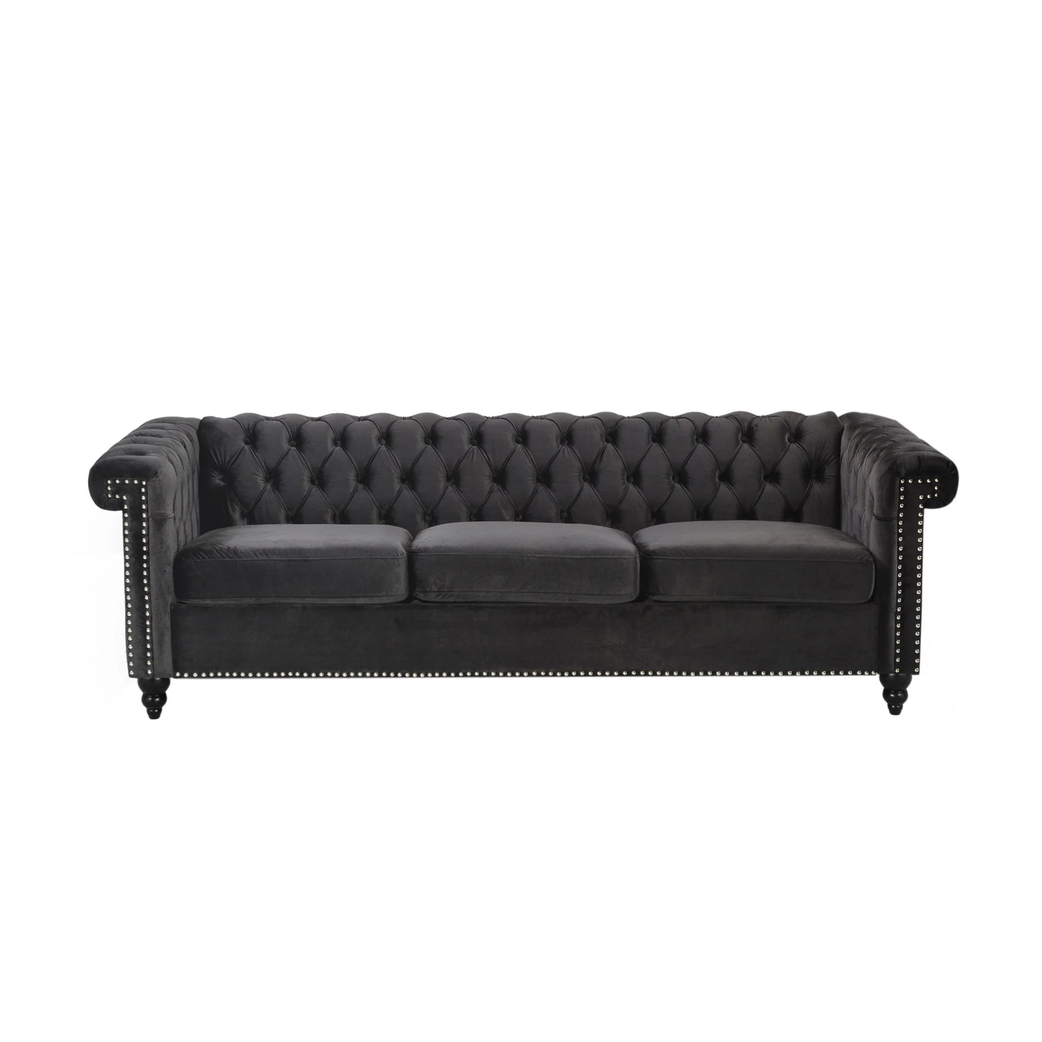 Chesterfield Style 3 Seater Sofa With Deep Button Tufting - Image 5