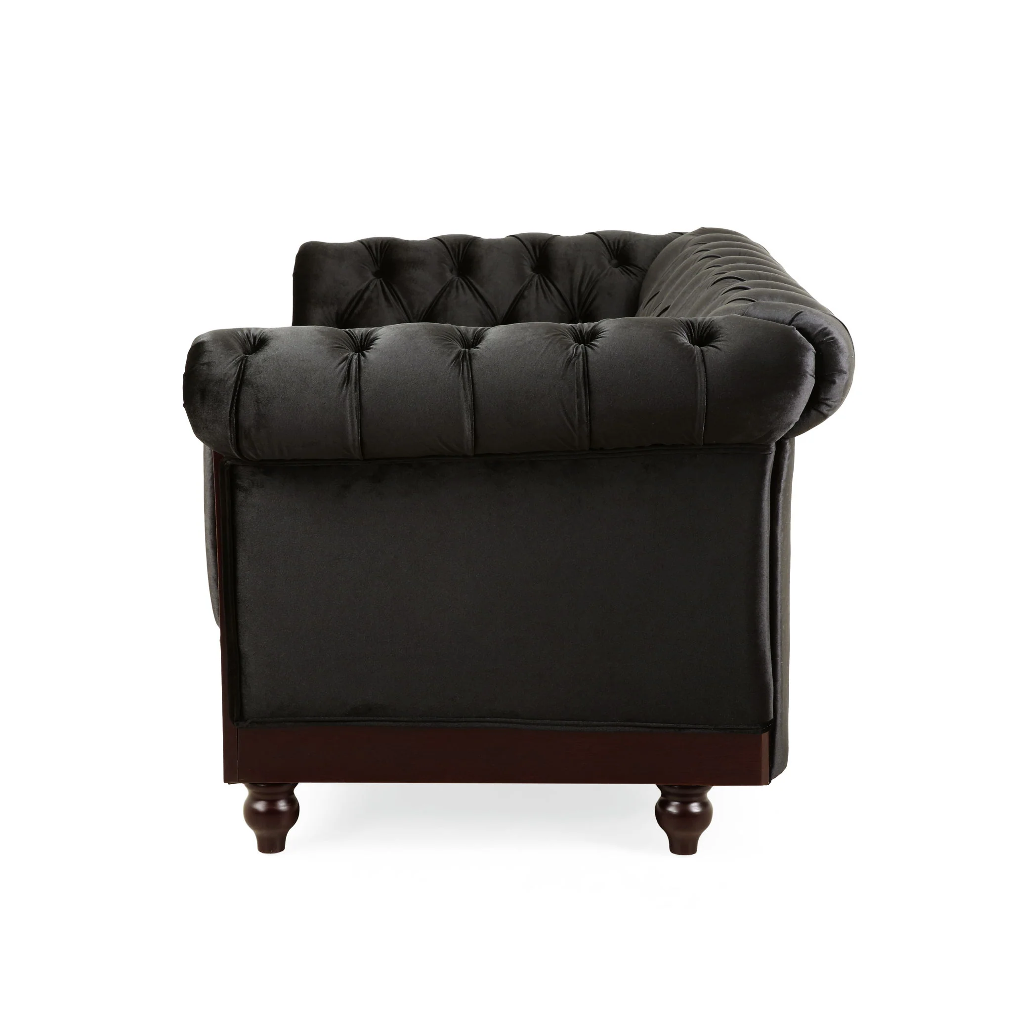 Chesterfield Loveseat Sofa, 2 Person Rolled Arm Upholstered Couch - Image 6