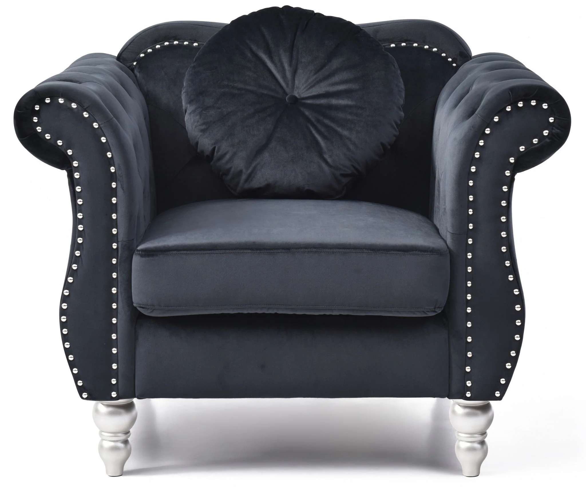 Chic Transitional Flared Arm Chair - Image 20